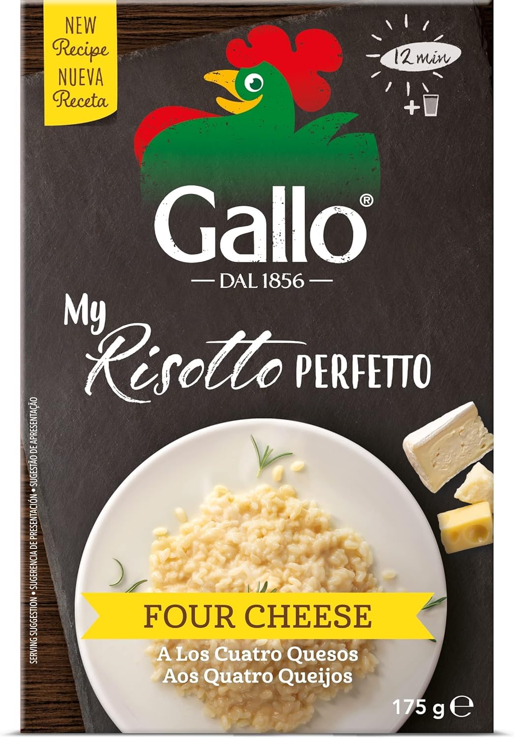 Riso Gallo My Risotto Perfetto Vegetarian Four Cheese, 175 g (Pack of 6) 1