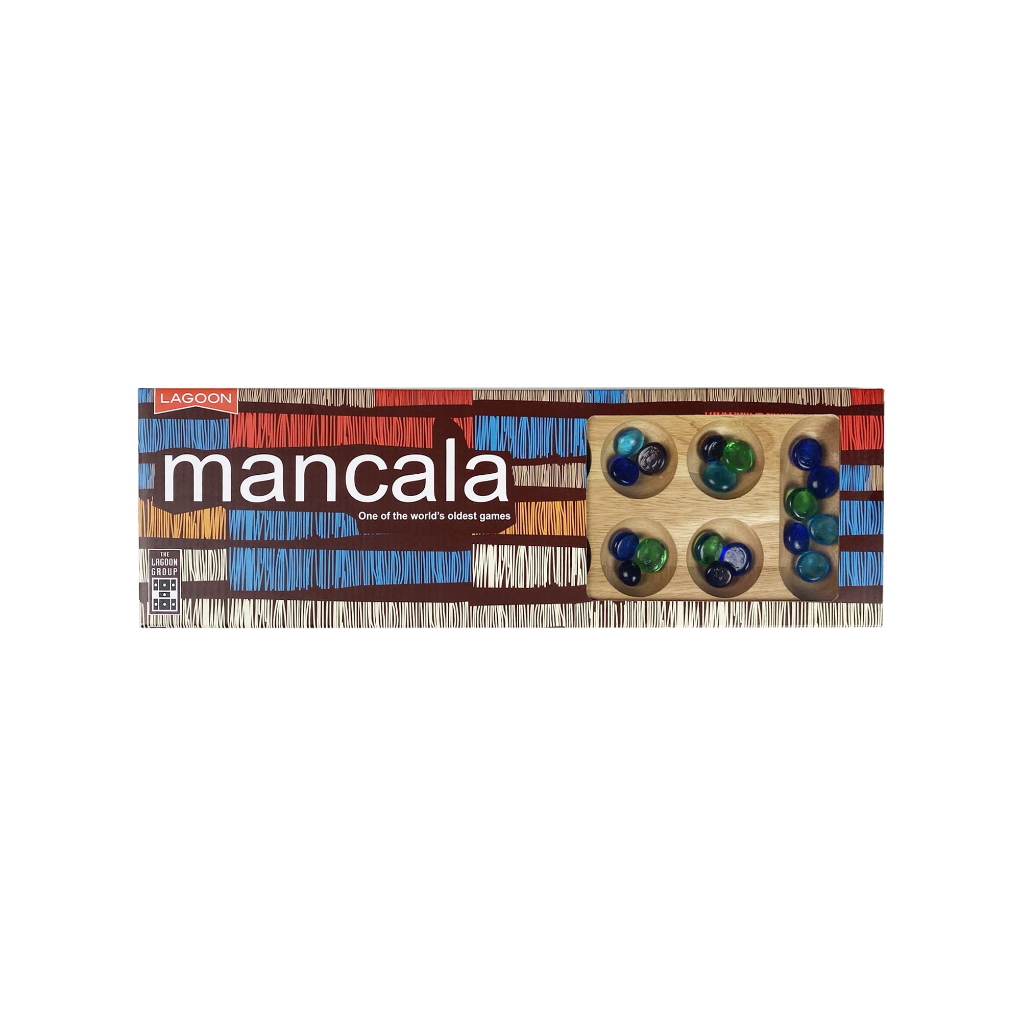 Lagoon Group Mancala Strategy Board Game | Wood Board | 2 Players | Ages 8+
