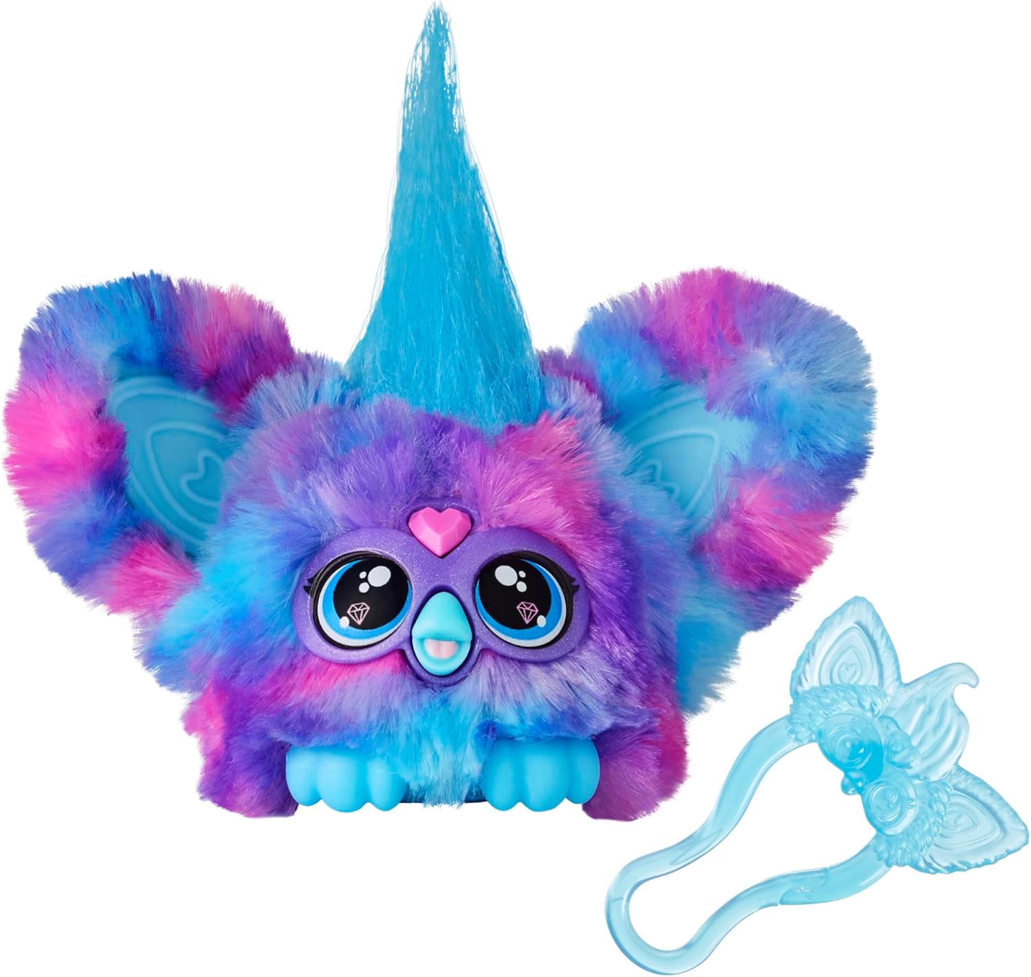 Furby Luv-Lee Mini Electronic Plush Toy with K-Pop Sounds and Keychain Clip 1