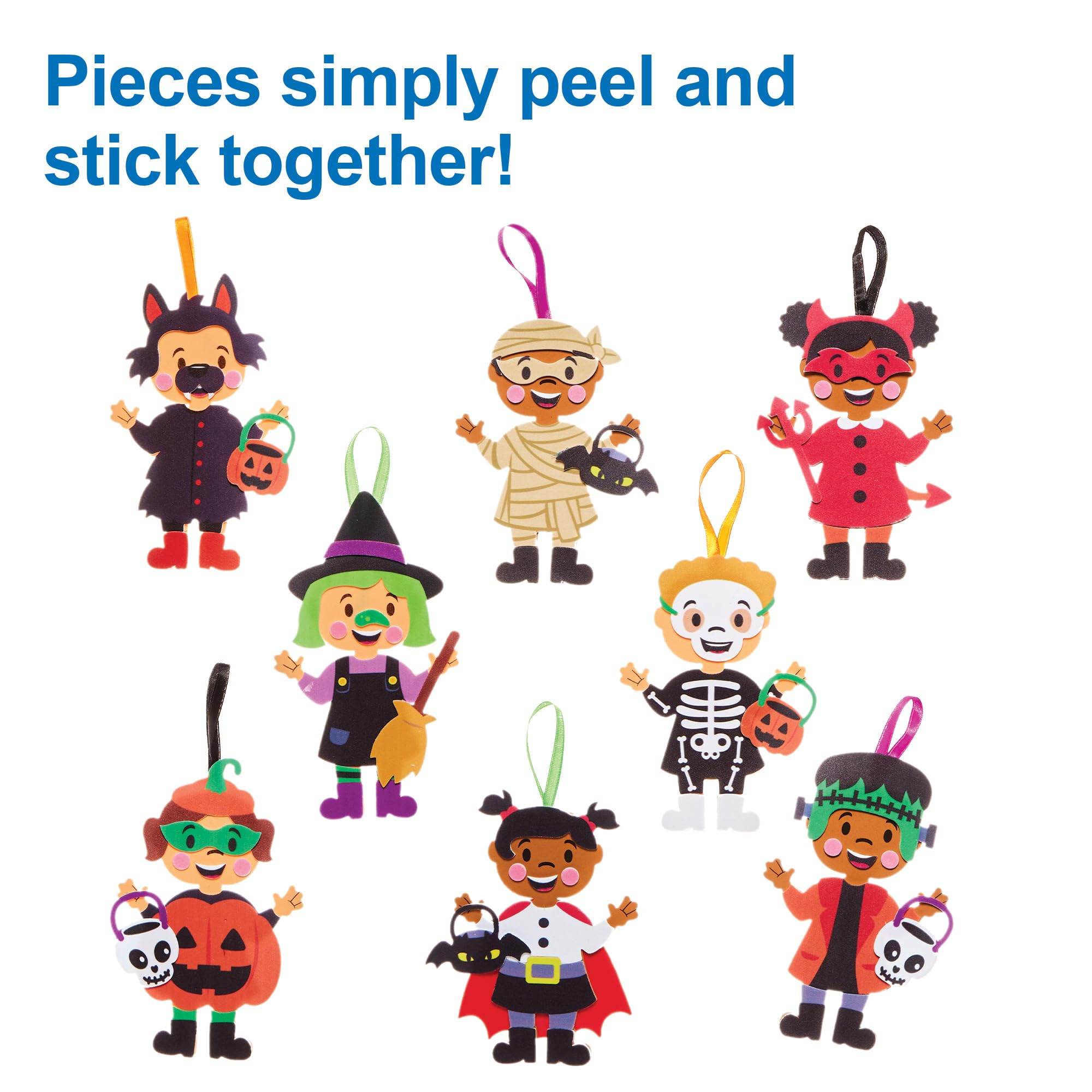 Baker Ross FX636 Halloween Costume Craft Kit - Pack of 8 Foam Decorations 2