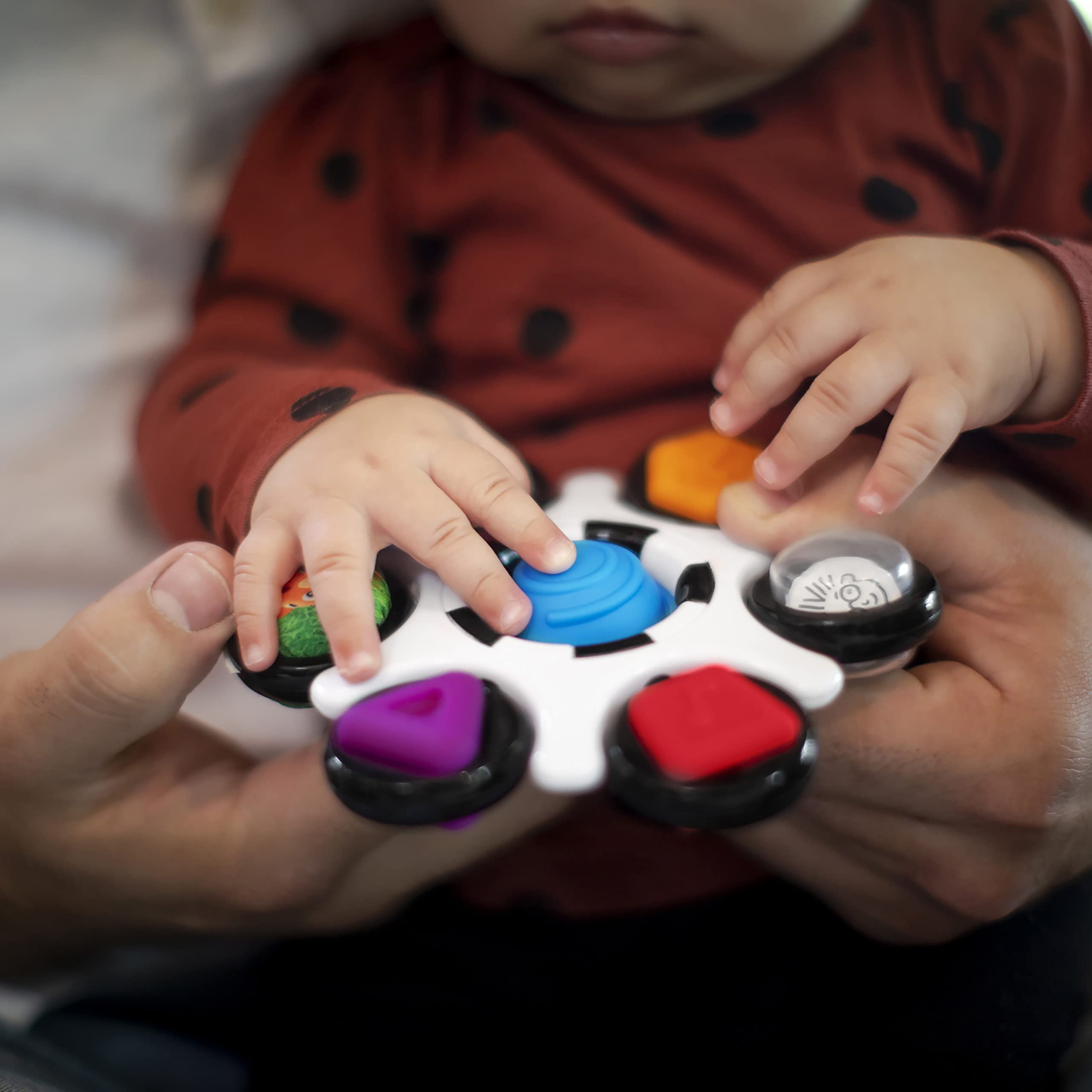 Baby Einstein Curiosity Clutch Fidget Sensory Toy and Pop It Rattle | Ages 3 Months+ 7