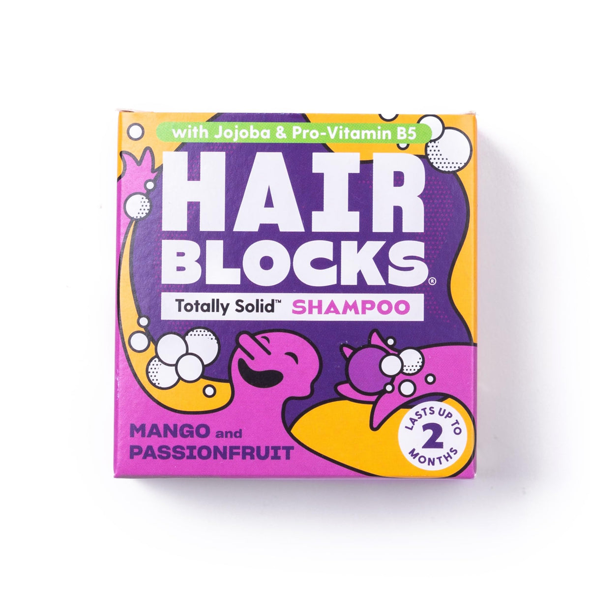Shower Blocks Hair Blocks Solid Shampoo Bar - Mango & Passionfruit, 85g