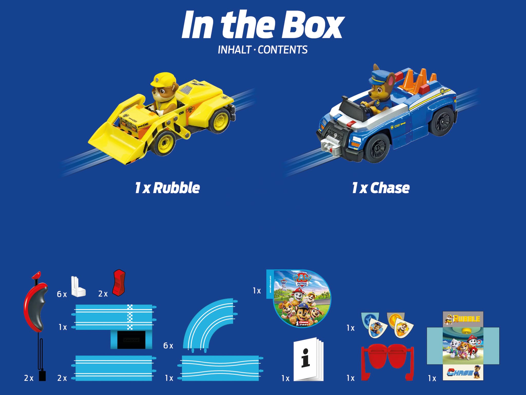 Carrera FIRST PAW Patrol - On The Double Slot Racing Track Set for Kids 2