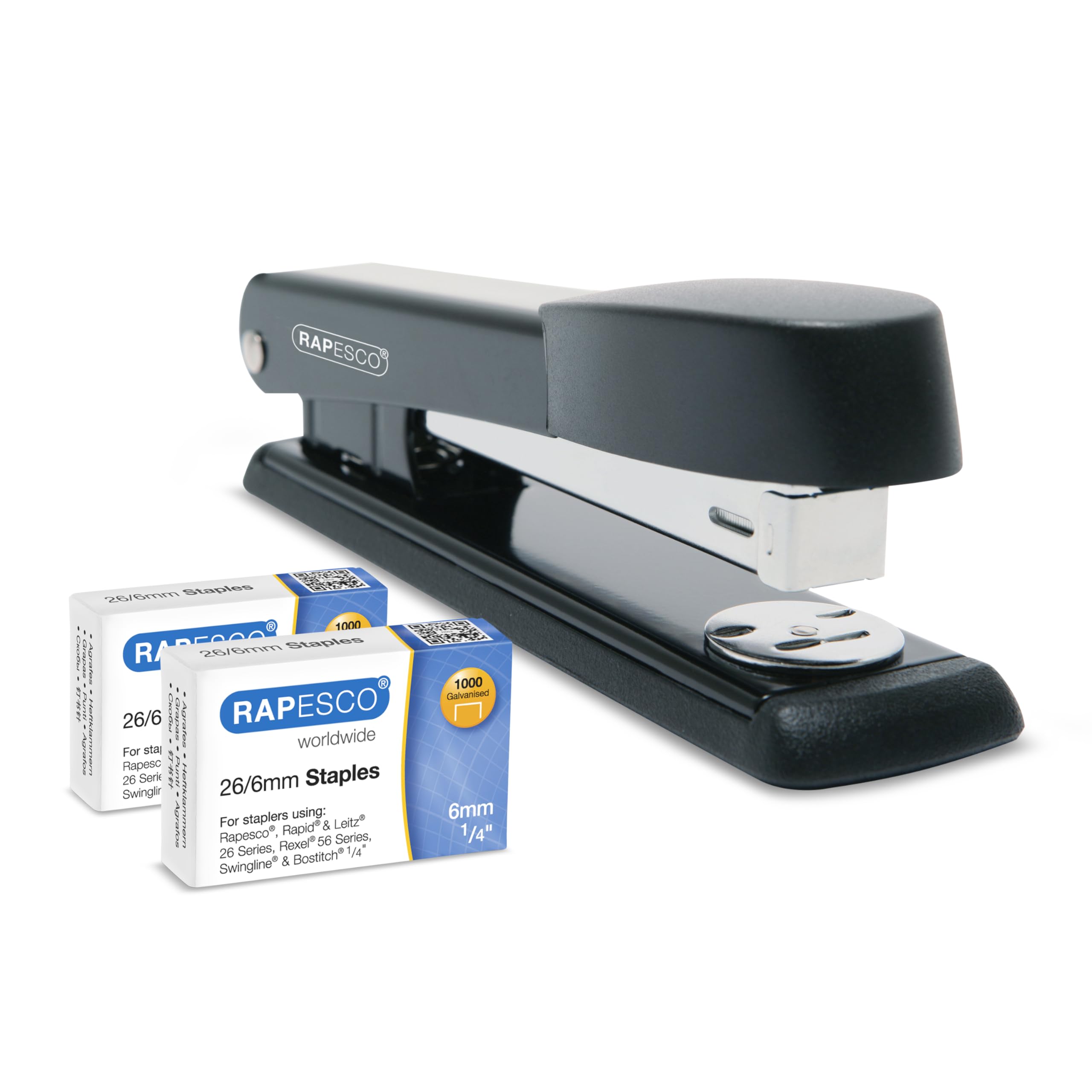 Rapesco 1602 Germ-Savvy Antibacterial Marlin Stapler, 25 Sheet Capacity and