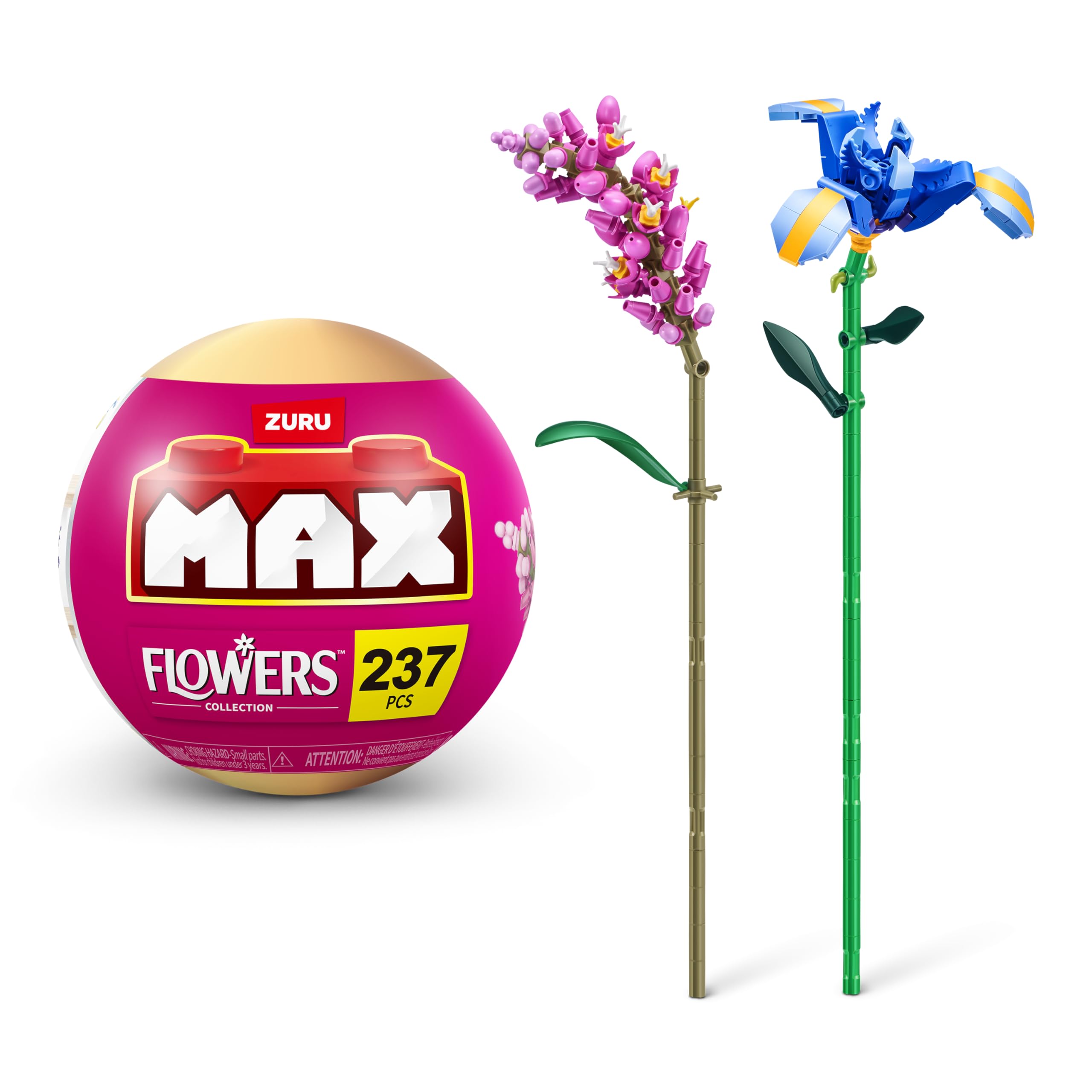 MAX Premium Flowers Building Bricks Collection - 10 to Collect, 2 Flowers per Capsule (Iris and Persicaria) 1