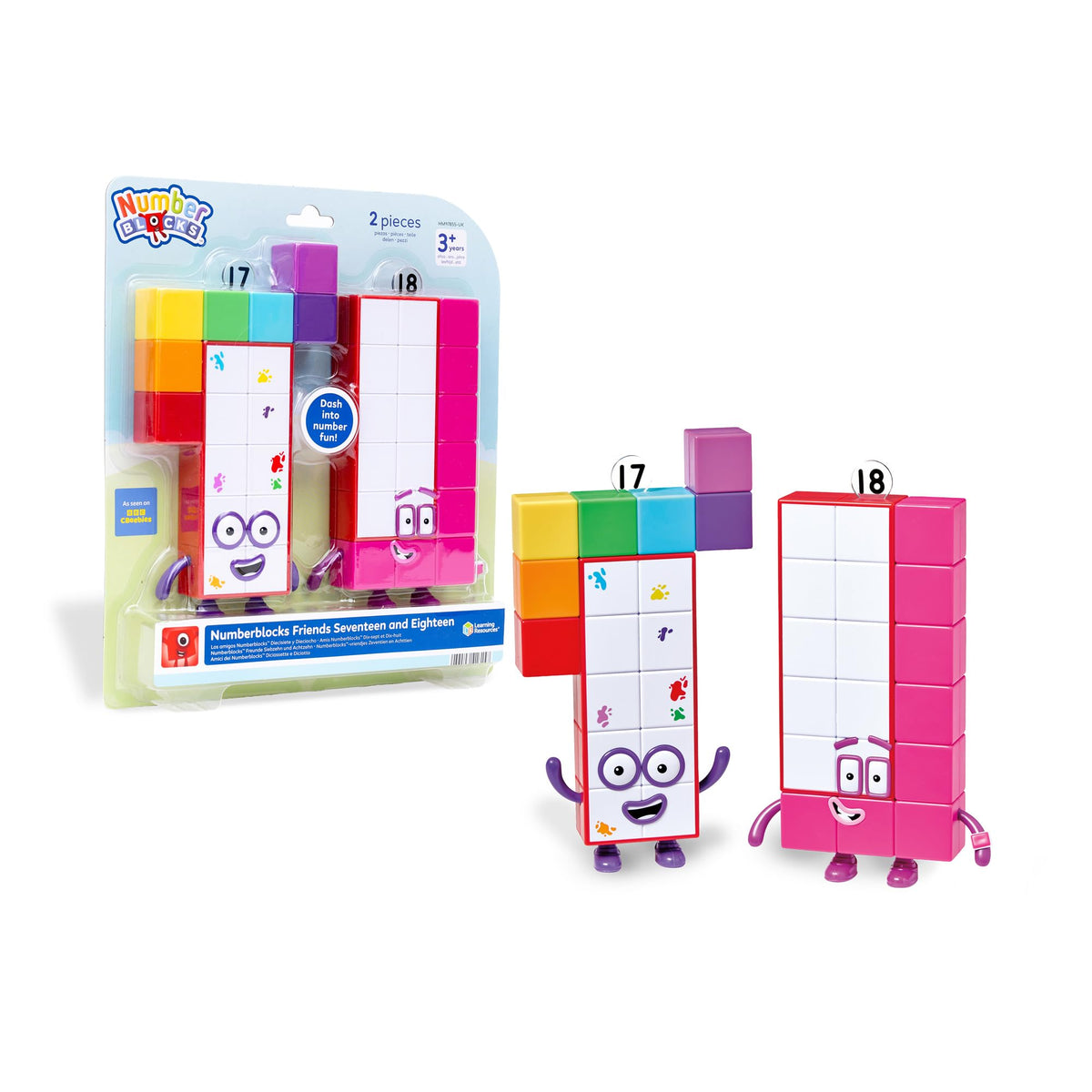 Learning Resources Numberblocks Seventeen and Eighteen Figures - 2 Figures, Ages 3+