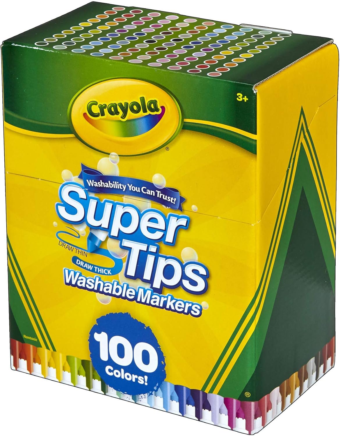 Crayola Super Tips Washable Markers (Pack of 100, Multi-Colour) 1