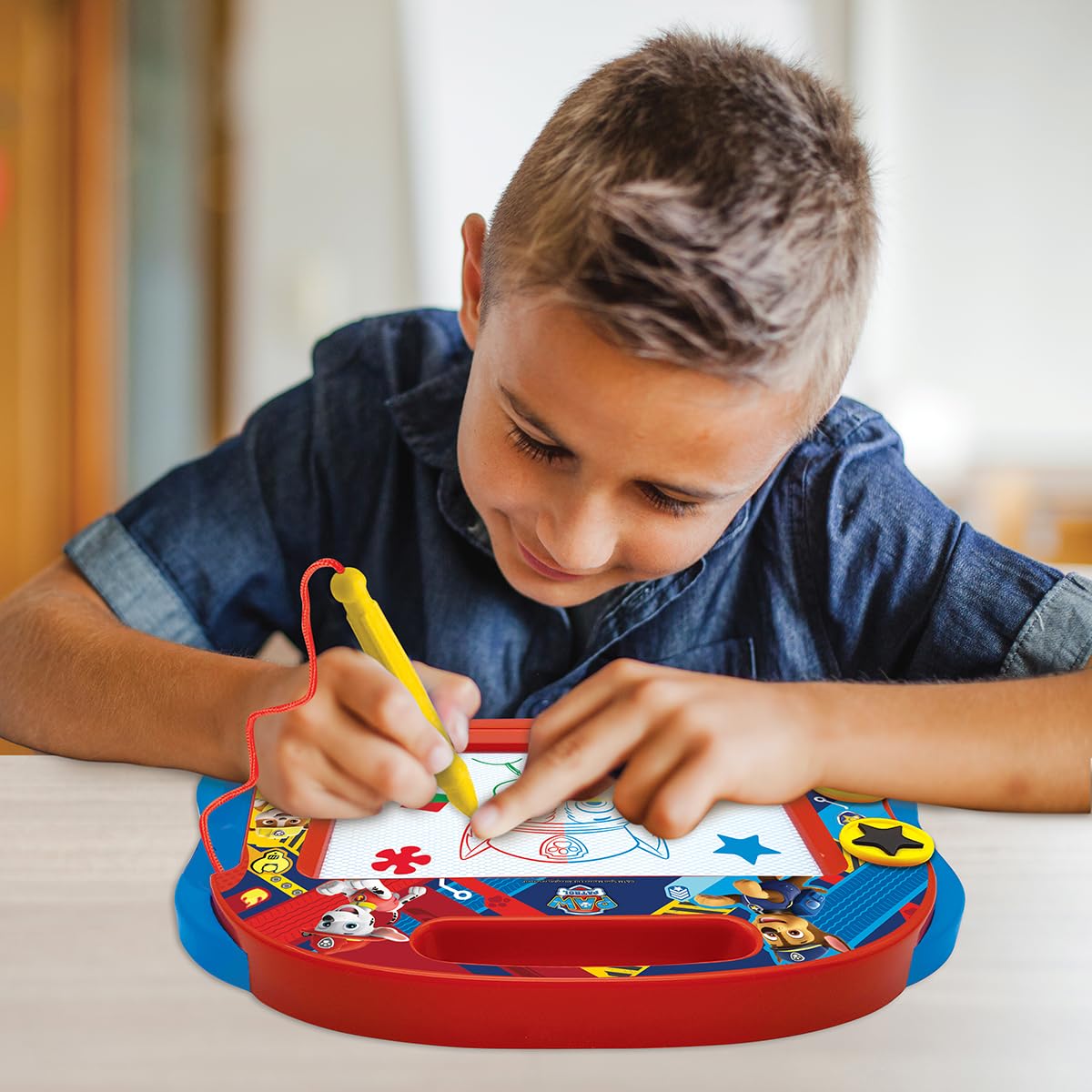 LEXIBOOK Paw Patrol Magic Magnetic Drawing Board - Multicolour Drawing, Stylus & 3 Stamps | Ages 3+ 7