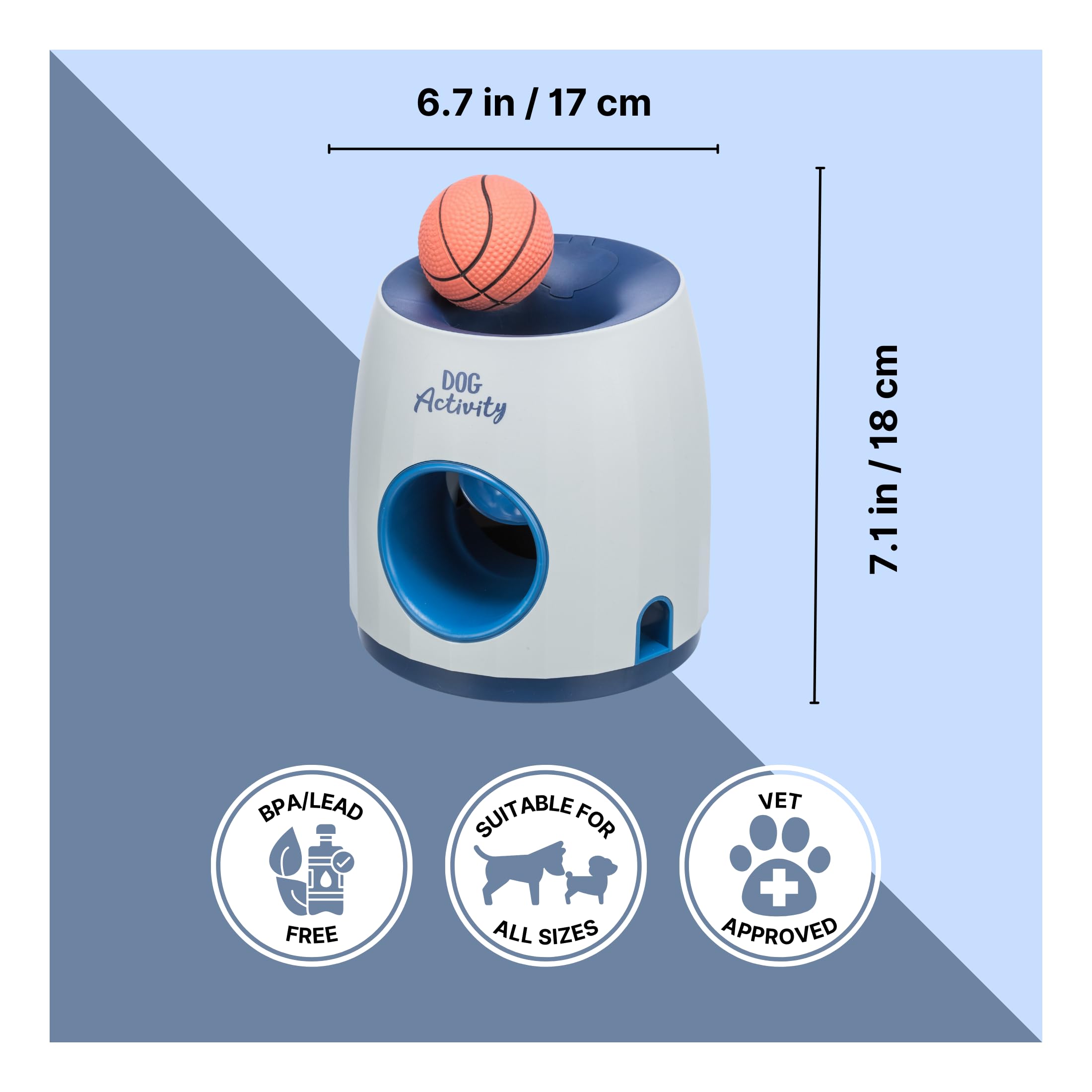 Trixie Dog Activity Ball & Treat Strategy Game - Interactive Puzzle Toy | Level 3 Difficulty | Indoor Activity 4