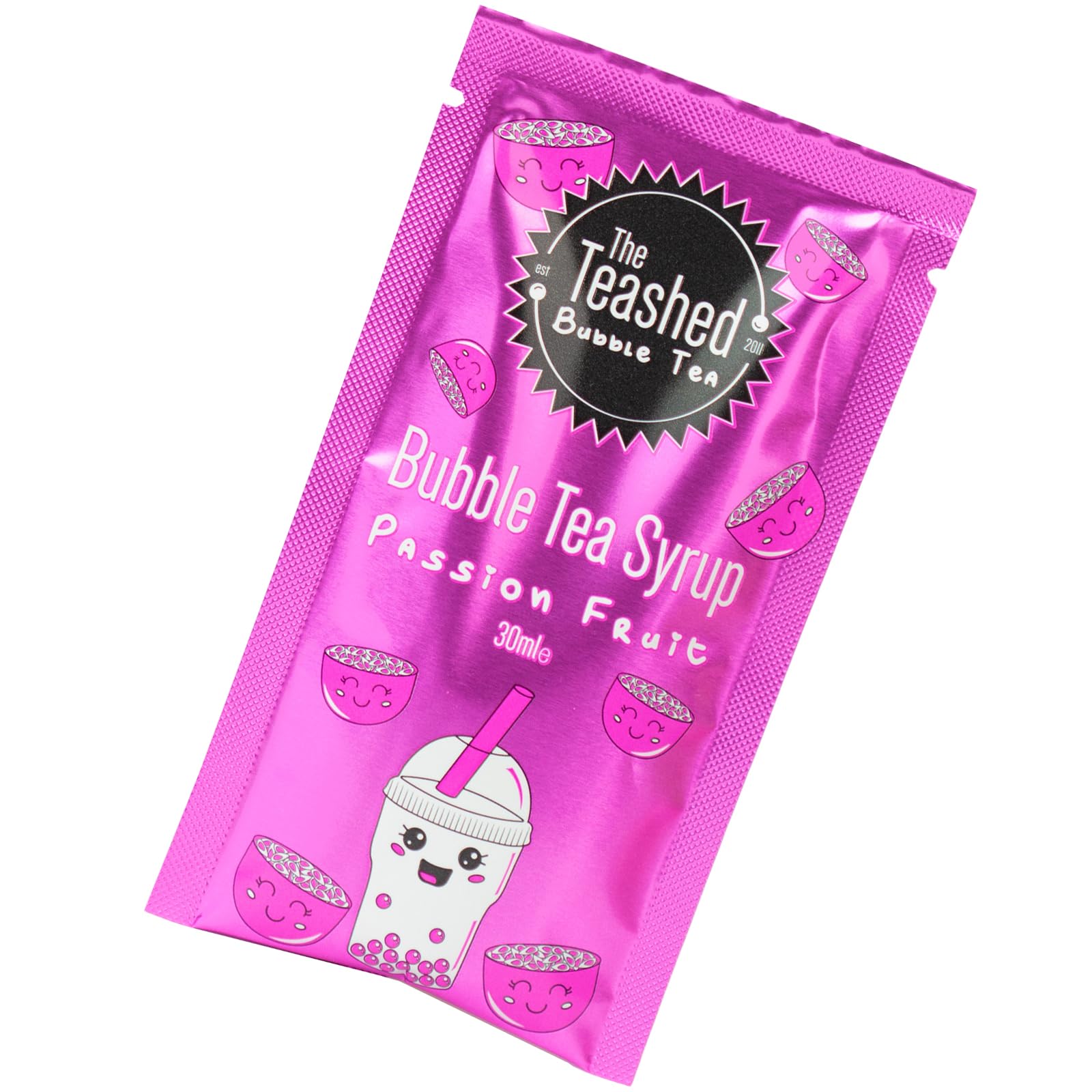The TeaShed Passion Fruit Bubble Tea Syrup - 30ml Single Serve | Makes 1 Iced Tea 1
