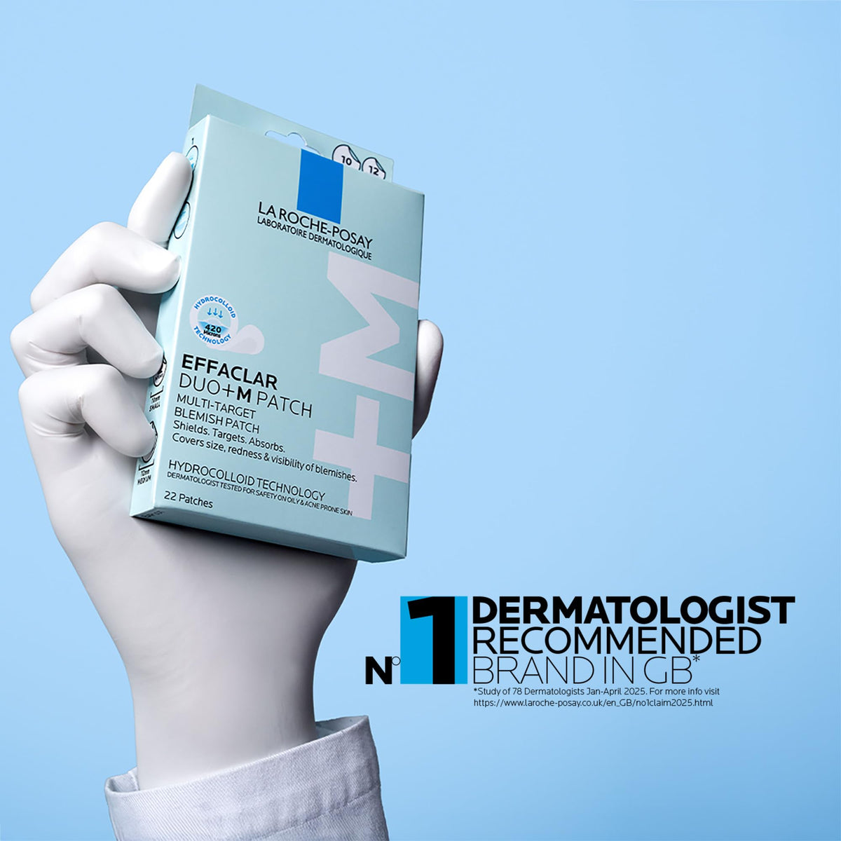 La Roche-Posay Effaclar Duo+M Spot Patches - 22 Hydrocolloid Patches, Two Sizes