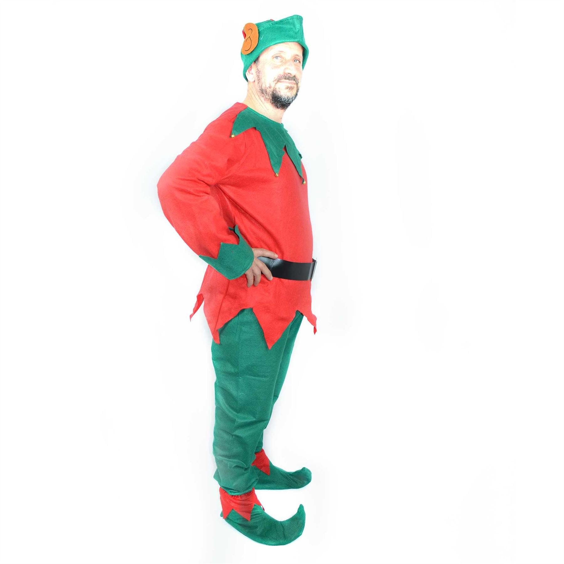 SHATCHI Adult Unisex Christmas Elf Fancy Dress Costume 6