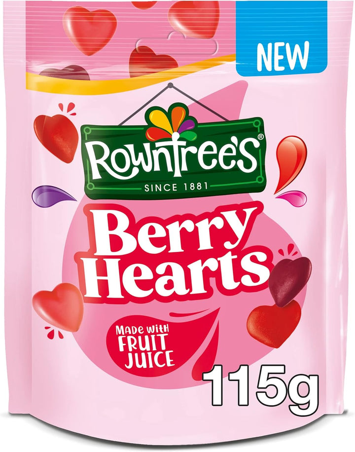 Nestlé Rowntree’s Berry Hearts Fruity Chewy Sweets, 115g
