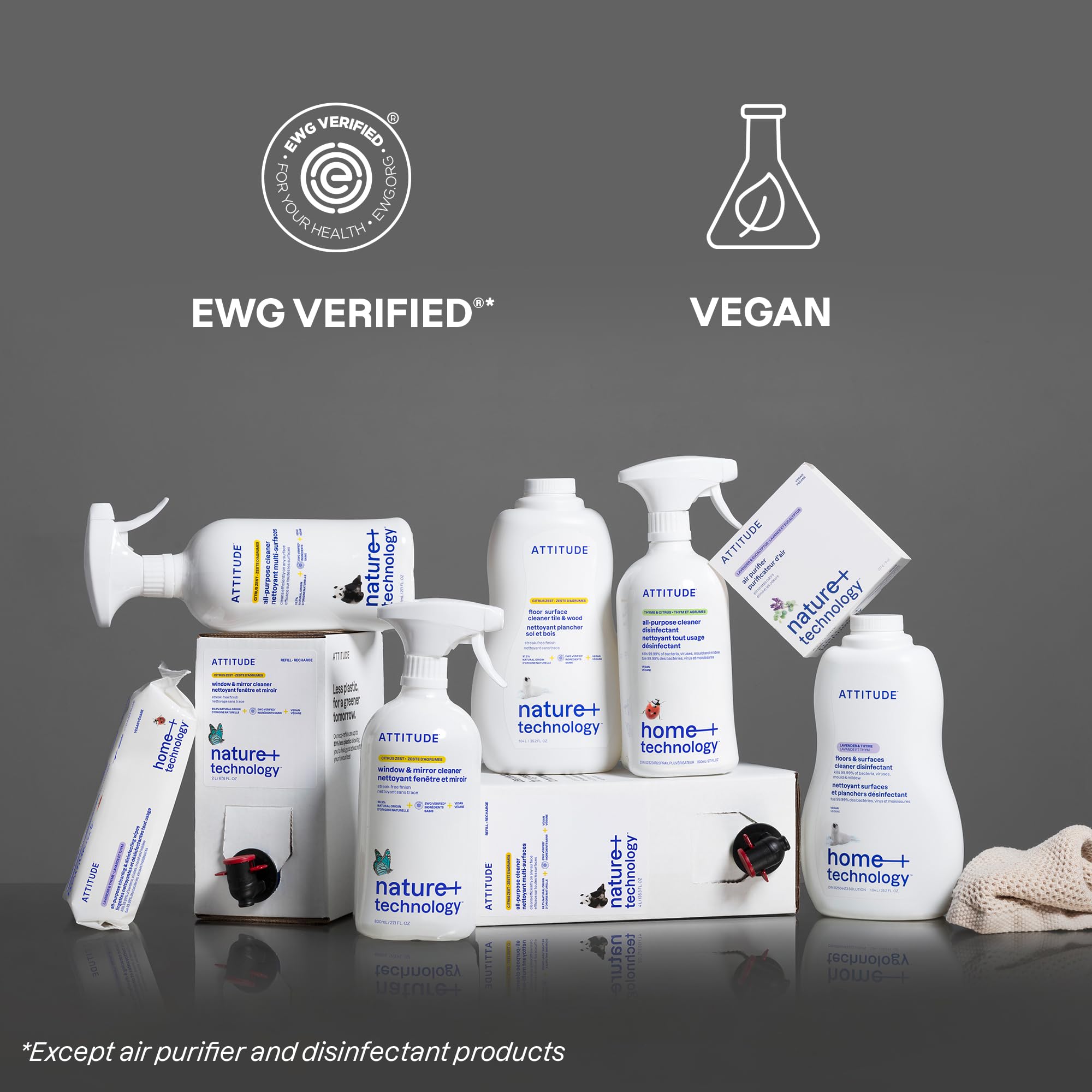 ATTITUDE All-Purpose Cleaner Spray - EWG Verified, Vegan, 94% Natural Origin Ingredients, Citrus Zest Scent, 800 ml 6
