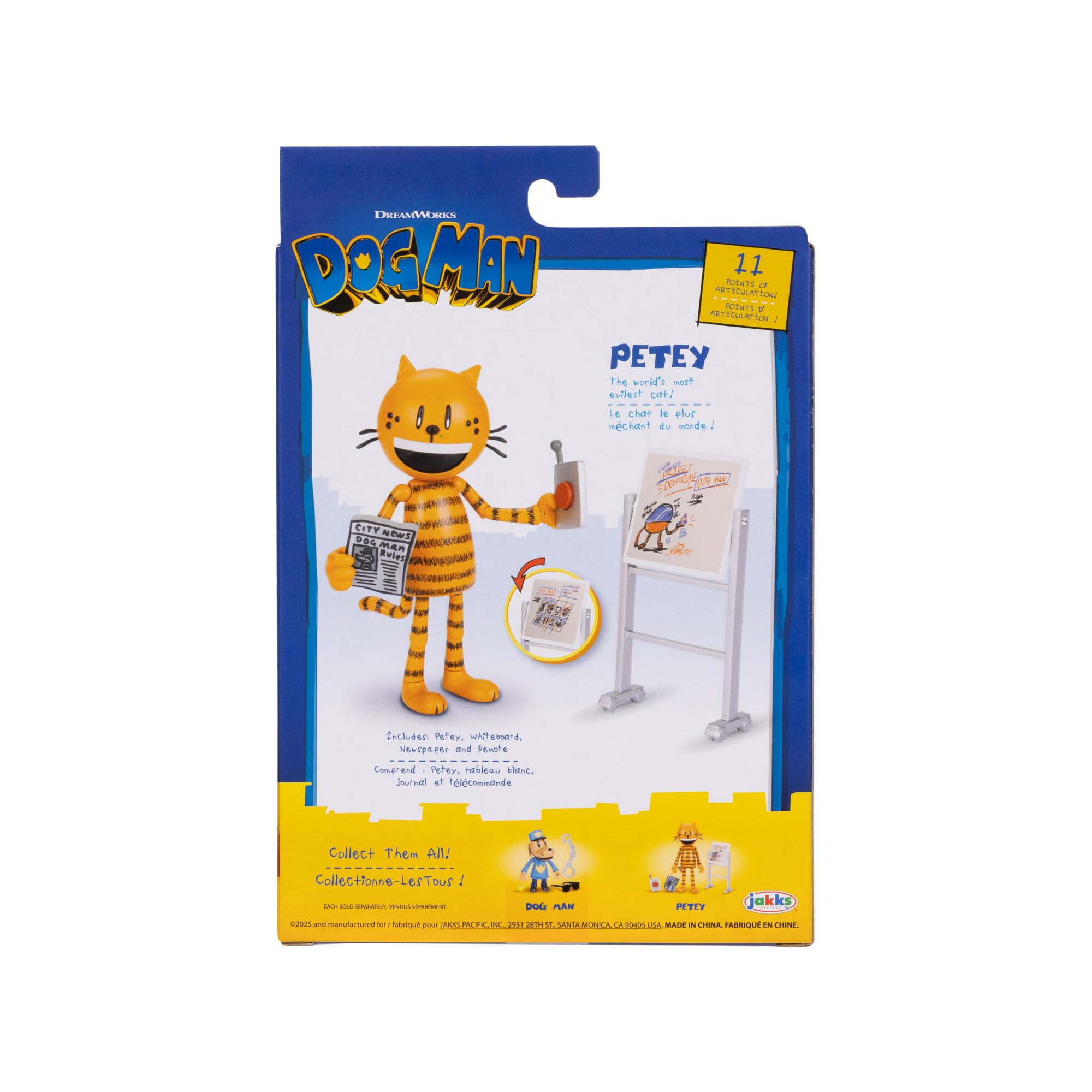 Dog Man Petey Action Figure - 12.7cm Articulated | 14 Points of Articulation | Includes 3 Accessories 3