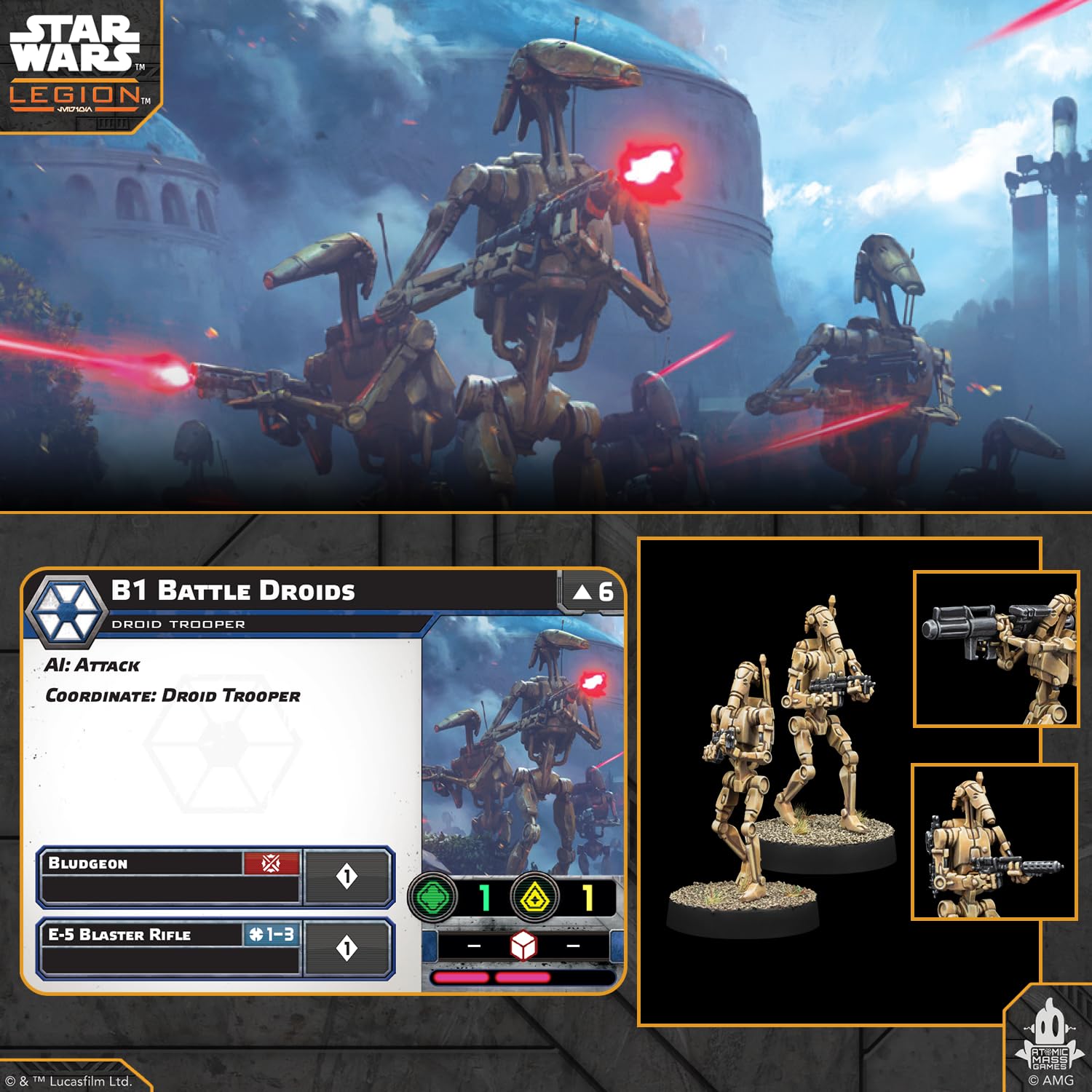 Asmodee Star Wars: Legion B1 Battle Droids Miniature Board Game Expansion 2
