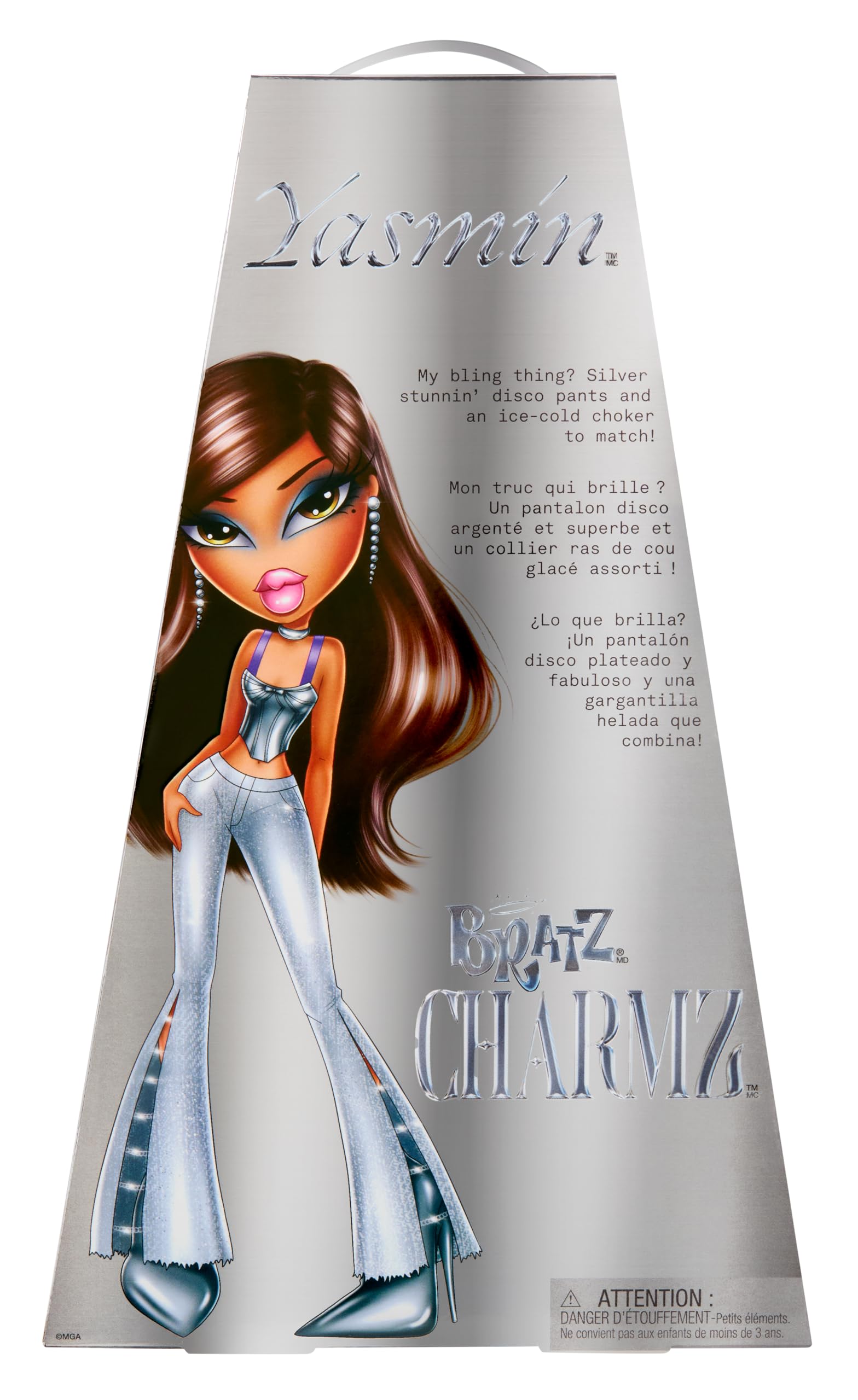 Bratz Charmz Yasmin Fashion Doll - Chrome Finish | Collectible Charm Bracelet | Multicolor 7