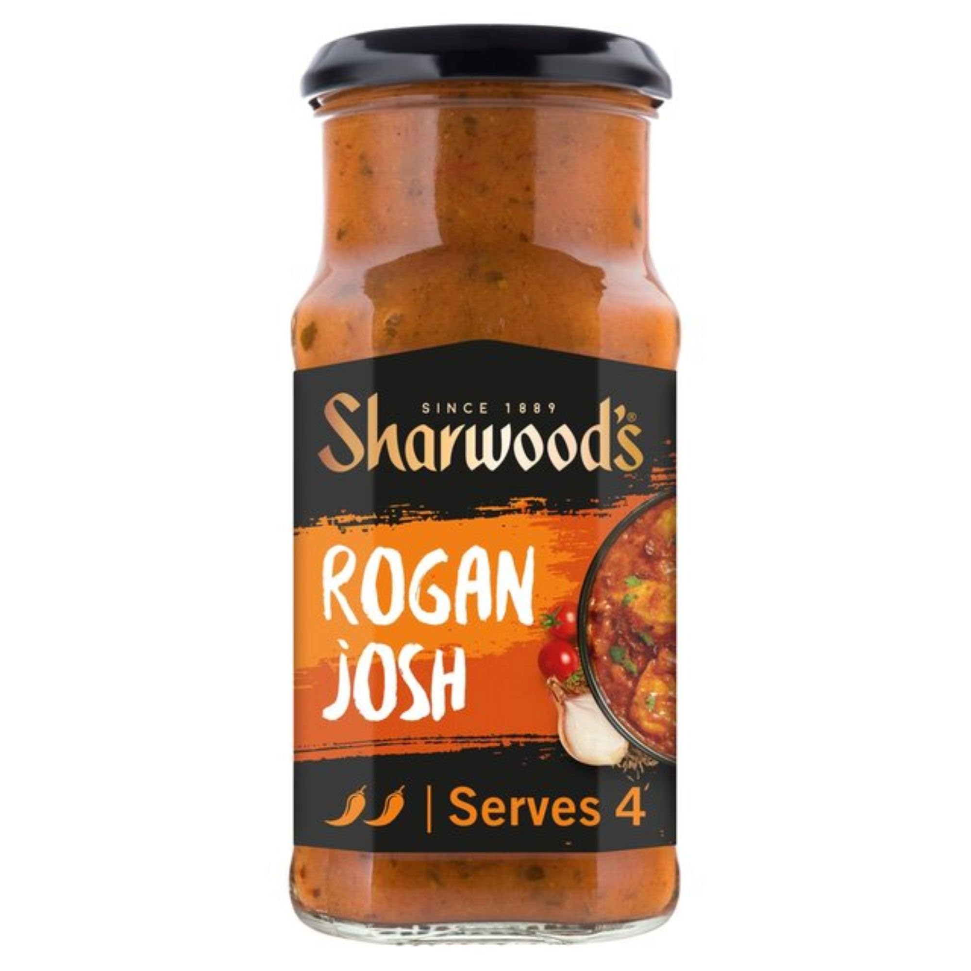 Sharwood's Indian Rogan Josh Sauce - Medium Spice Tomato Curry with Yoghurt | 420g Jar