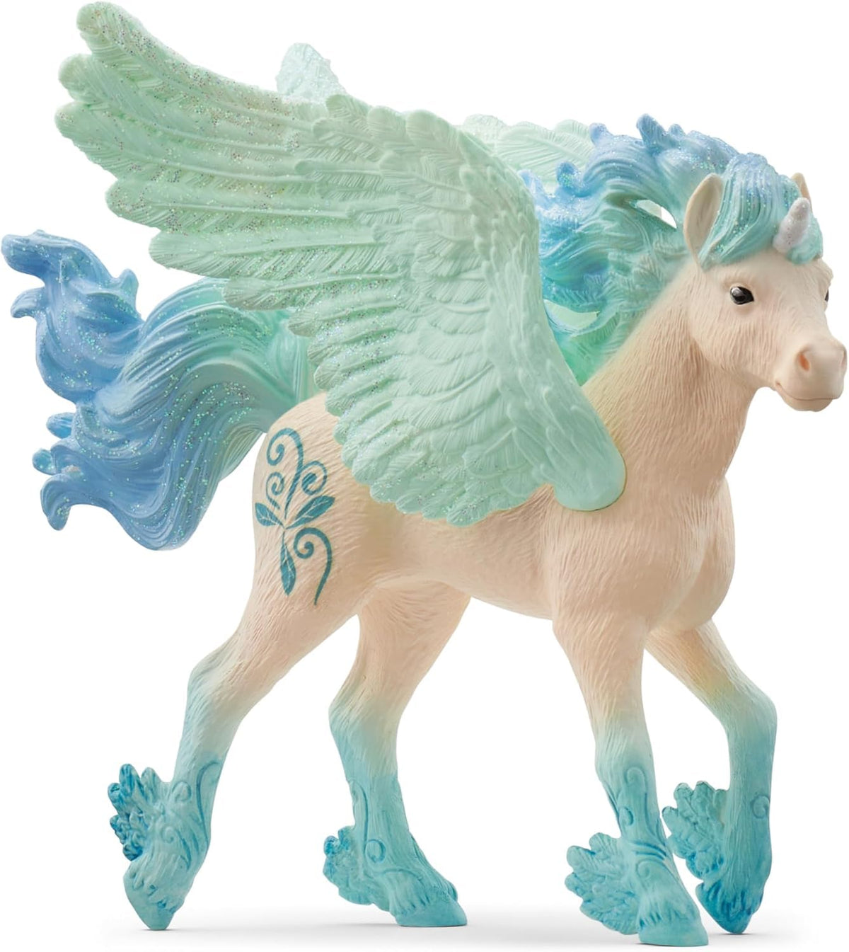 Schleich Stormy Unicorn Foal Figurine - Turquoise, Ages 5-12 | Polyvinyl Chloride