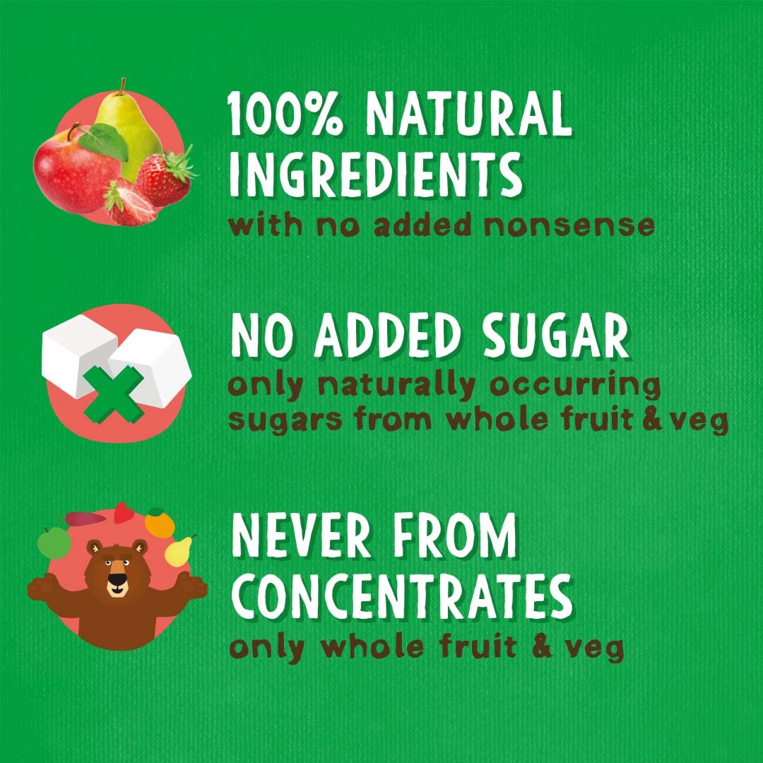 BEAR Strawberry Yoyos - Dried Fruit Rolls - No Added Sugar - Vegan - 20g (45 Packs) 2