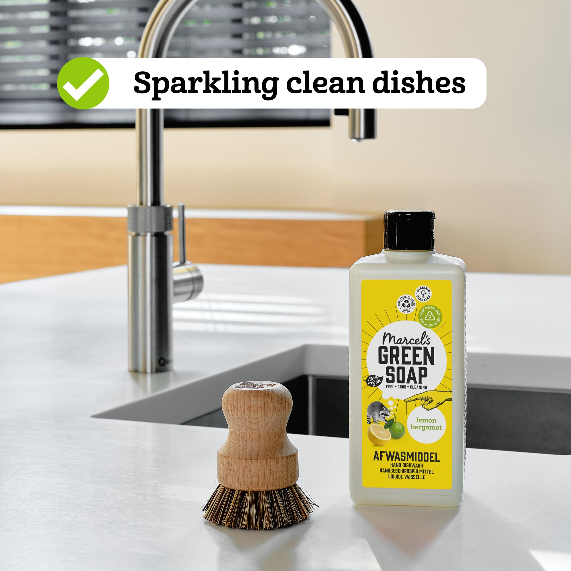 Marcel's Green Soap - Washing Up Liquid Lemon & Bergamot - Dishwashing Liquid 2