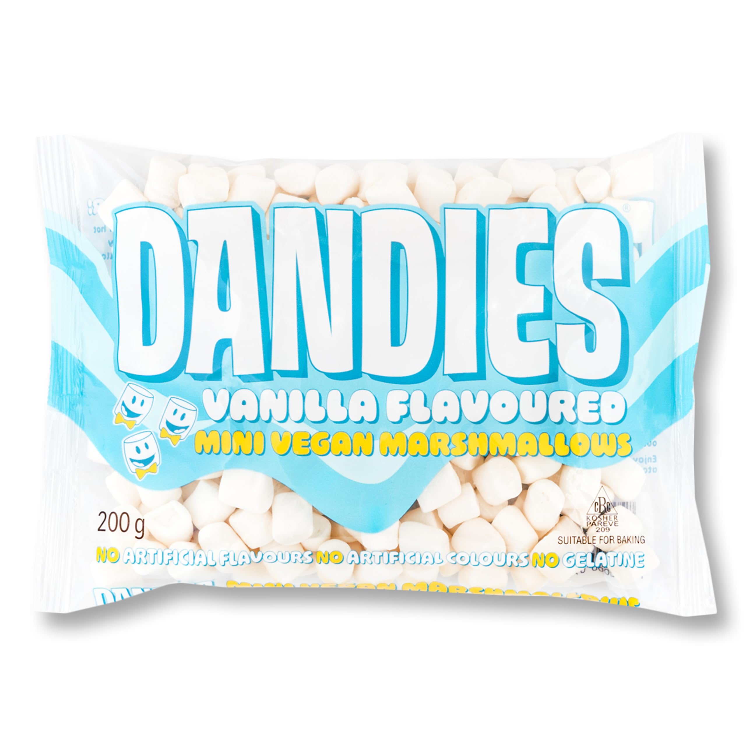 Dandies Mini Vegan Marshmallows - Vanilla Flavoured | 200g | Gluten-Free 1