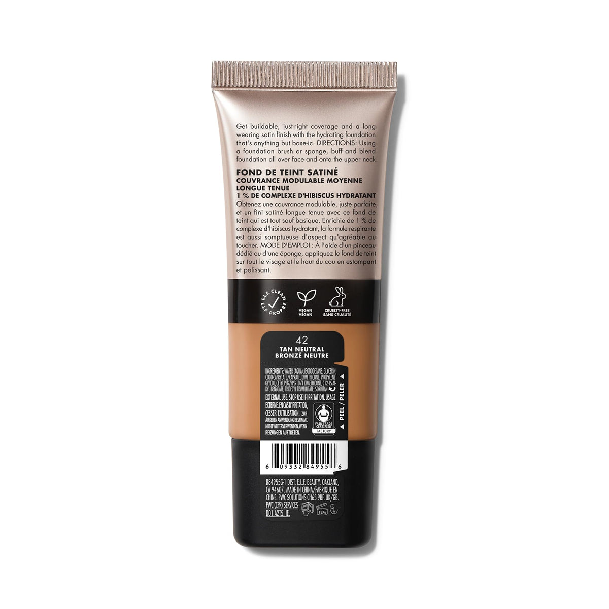 e.l.f. Soft Glam Satin Foundation - Medium Buildable Coverage, Satin Finish, 30 ml