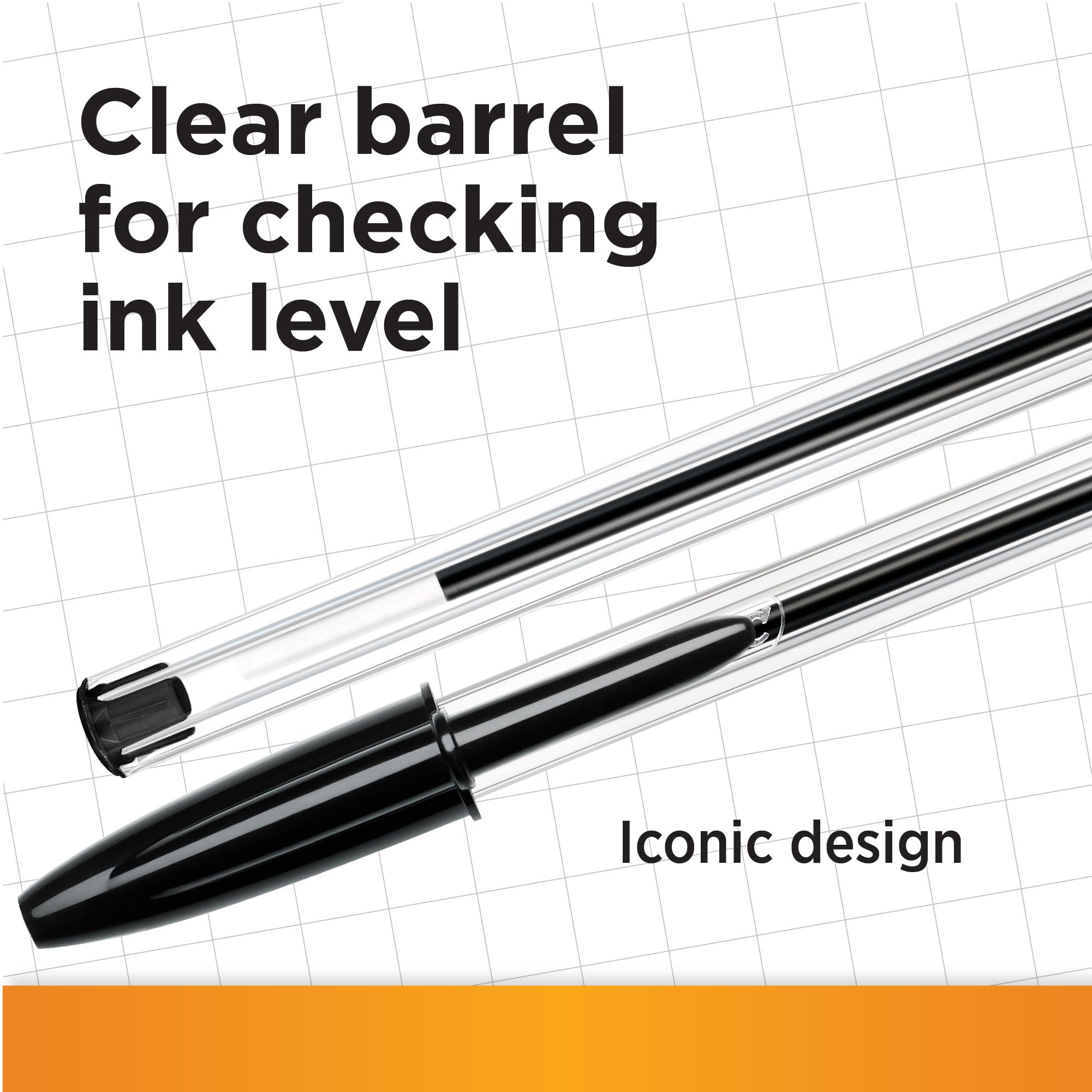 BIC Cristal Original Ballpoint Pens - Fine Point (1.0mm) | Smooth Writing | Pack of 100 Black Ink 3