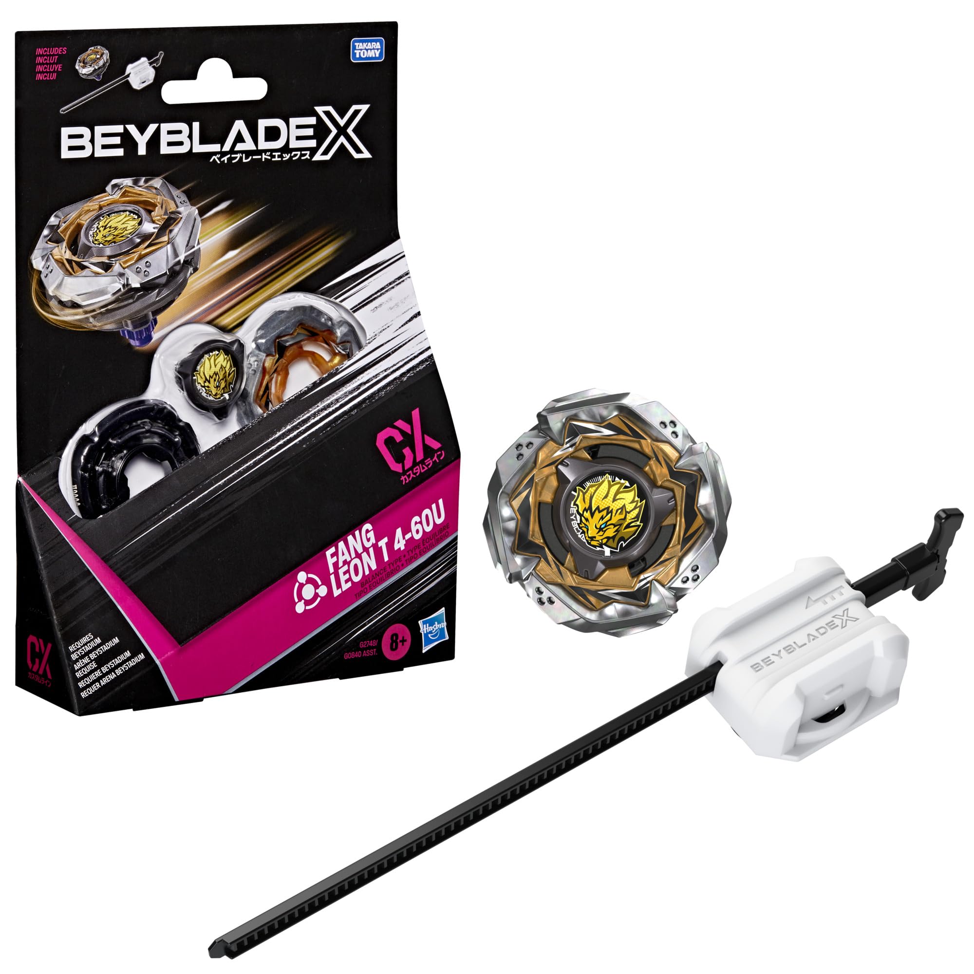 Hasbro Beyblade X Fang Leon T 4-60U CX Starter Pack | Right-Spin Balance Type Top | Ages 8+ 1