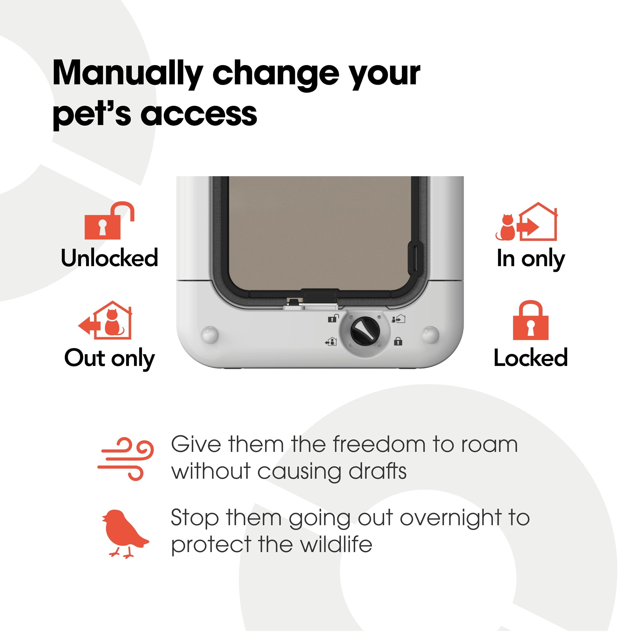 Cat Mate Microchip Activated Cat Flap - White | Up to 30 Cats | 85mm Wall Liner 6