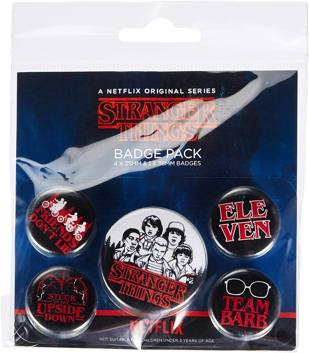 Pyramid International Stranger Things Character Badge Pack, Multi-Colour, 5-Piece Set (BP80656)