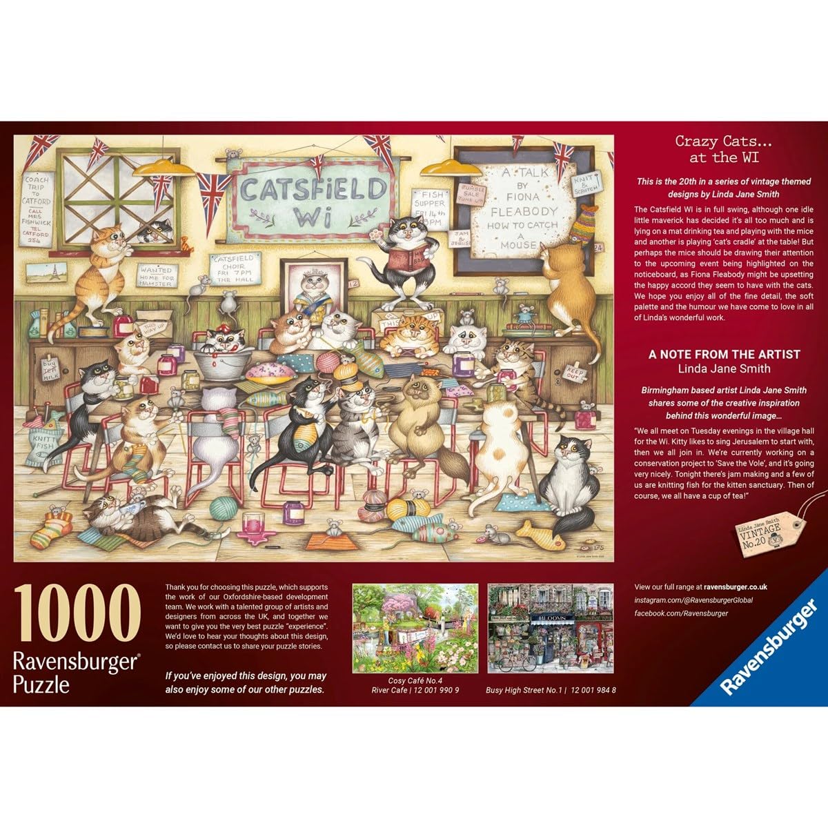 Ravensburger Crazy Cats No 21 at the WI 1000 Piece Jigsaw Puzzle - Adult, Unisex 3