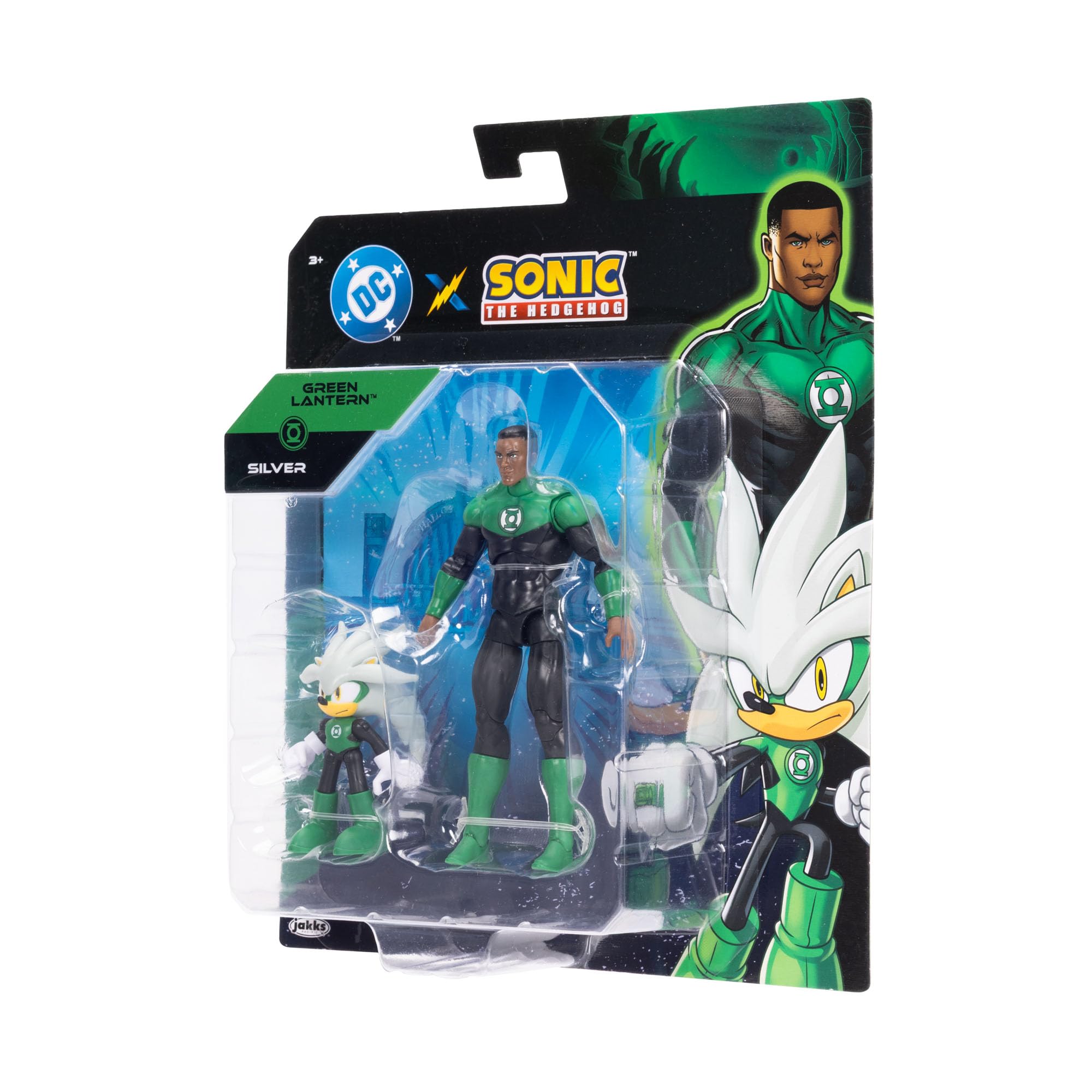Sonic The Hedgehog DC x Sonic Silver as Green Lantern & Classic Green Lantern Action Figure Multipack 7