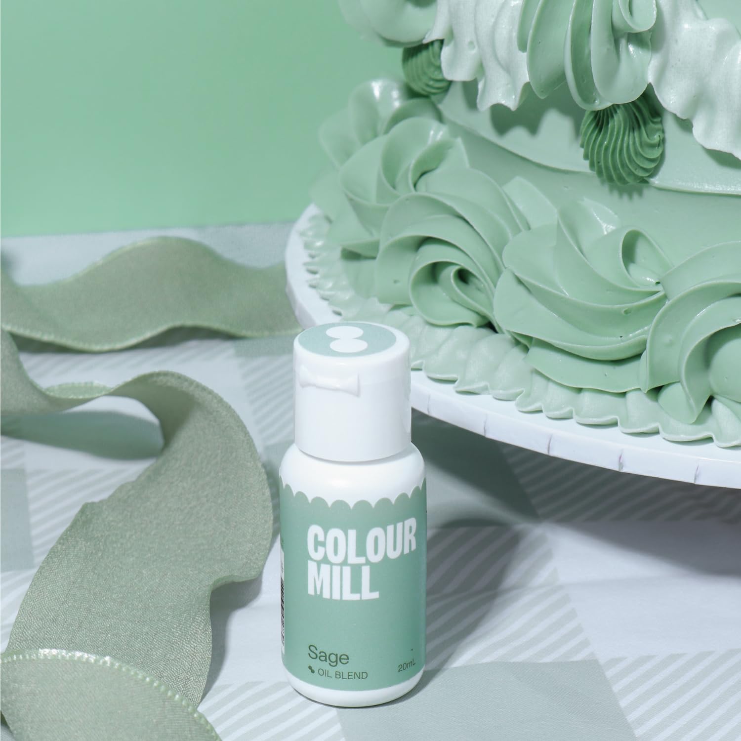 Colour Mill Oil Blend Food Colouring - Sage | Oil-Based Formula | 20 ml 3
