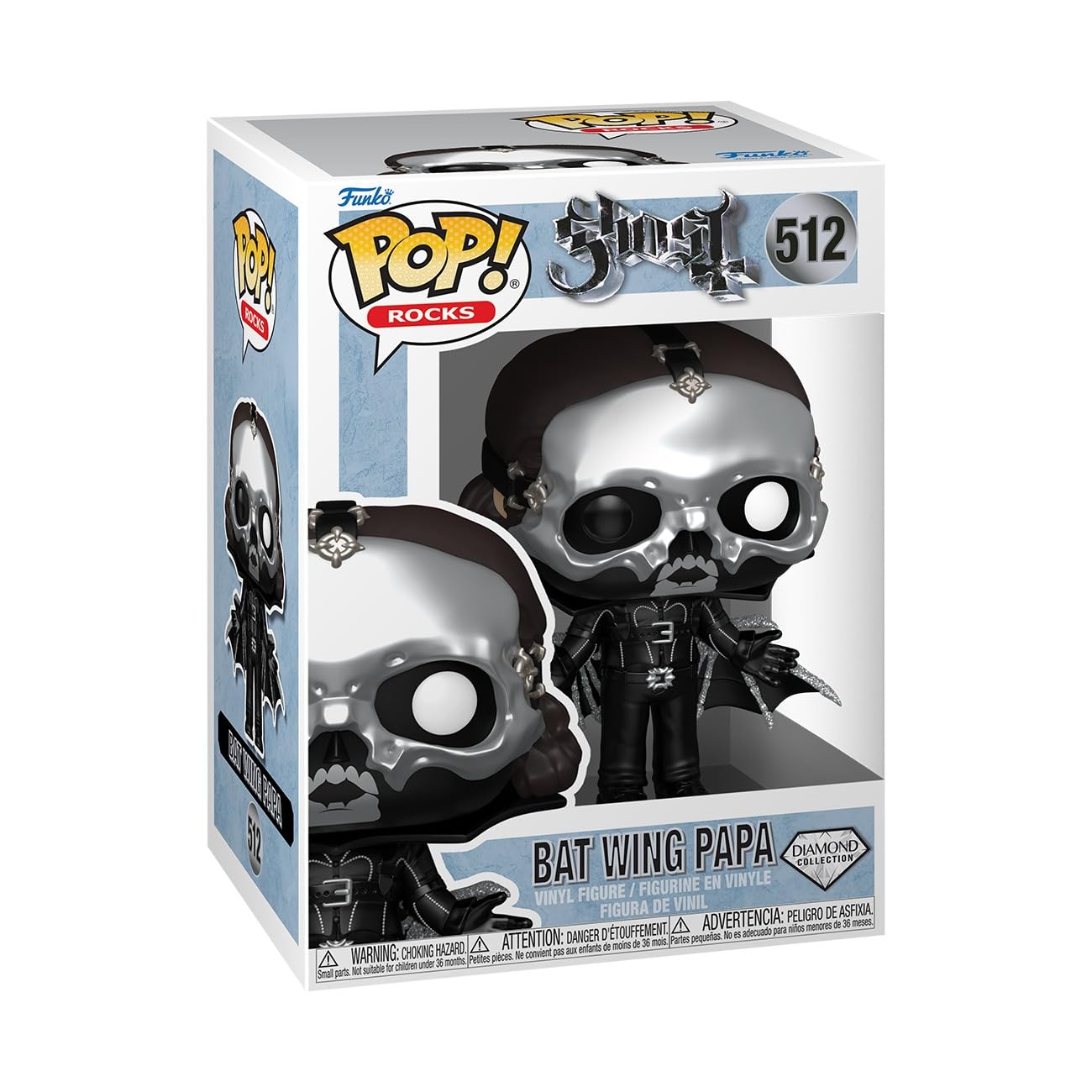 Funko Pop! Rocks: Papa - Glam Dracula Diamond Glitter Chibi Figure | Vinyl | Model 93007 1