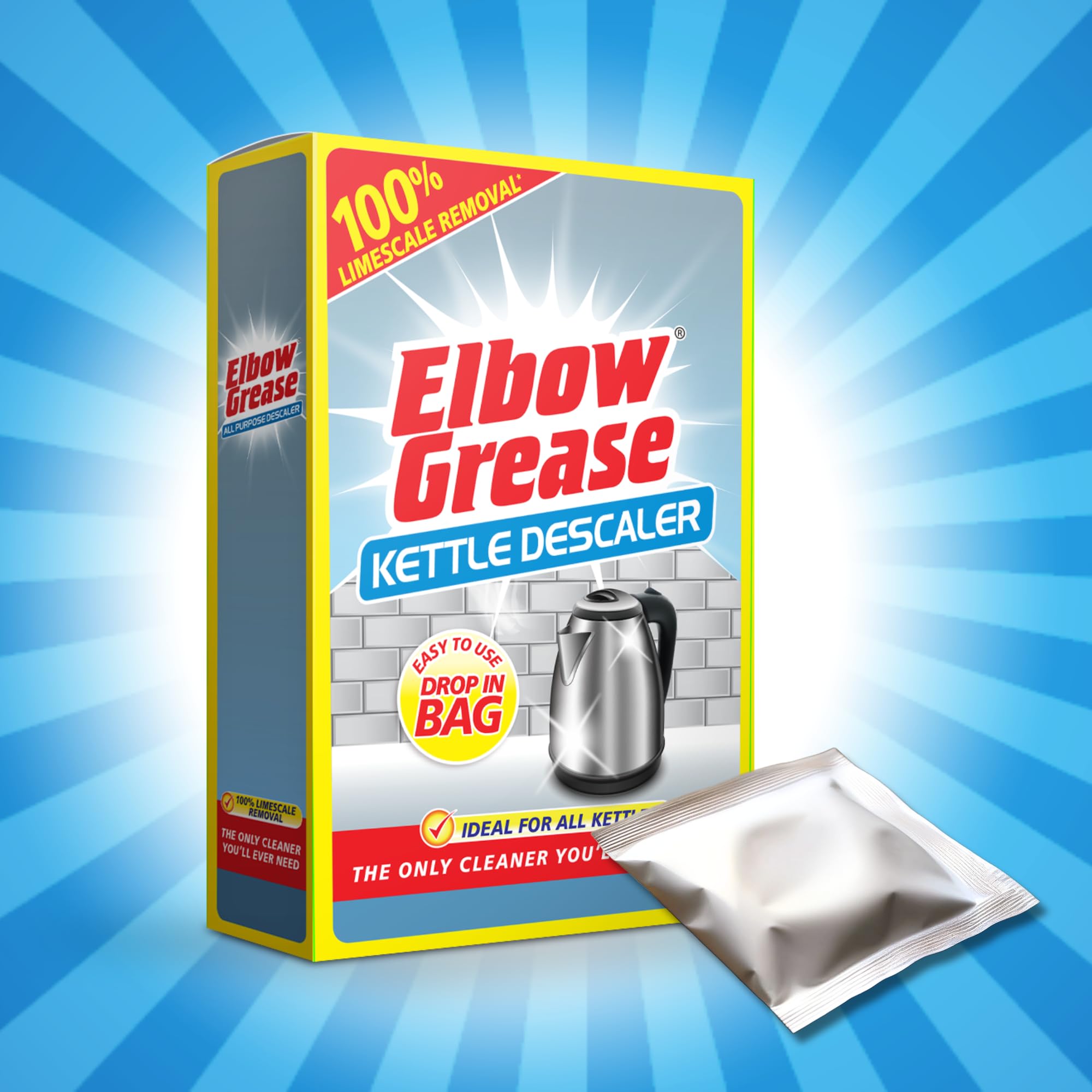 Elbow Grease Kettle Descaler - Up to 100% Limescale Removal | Ready to Use Sachet | 1 Count 7