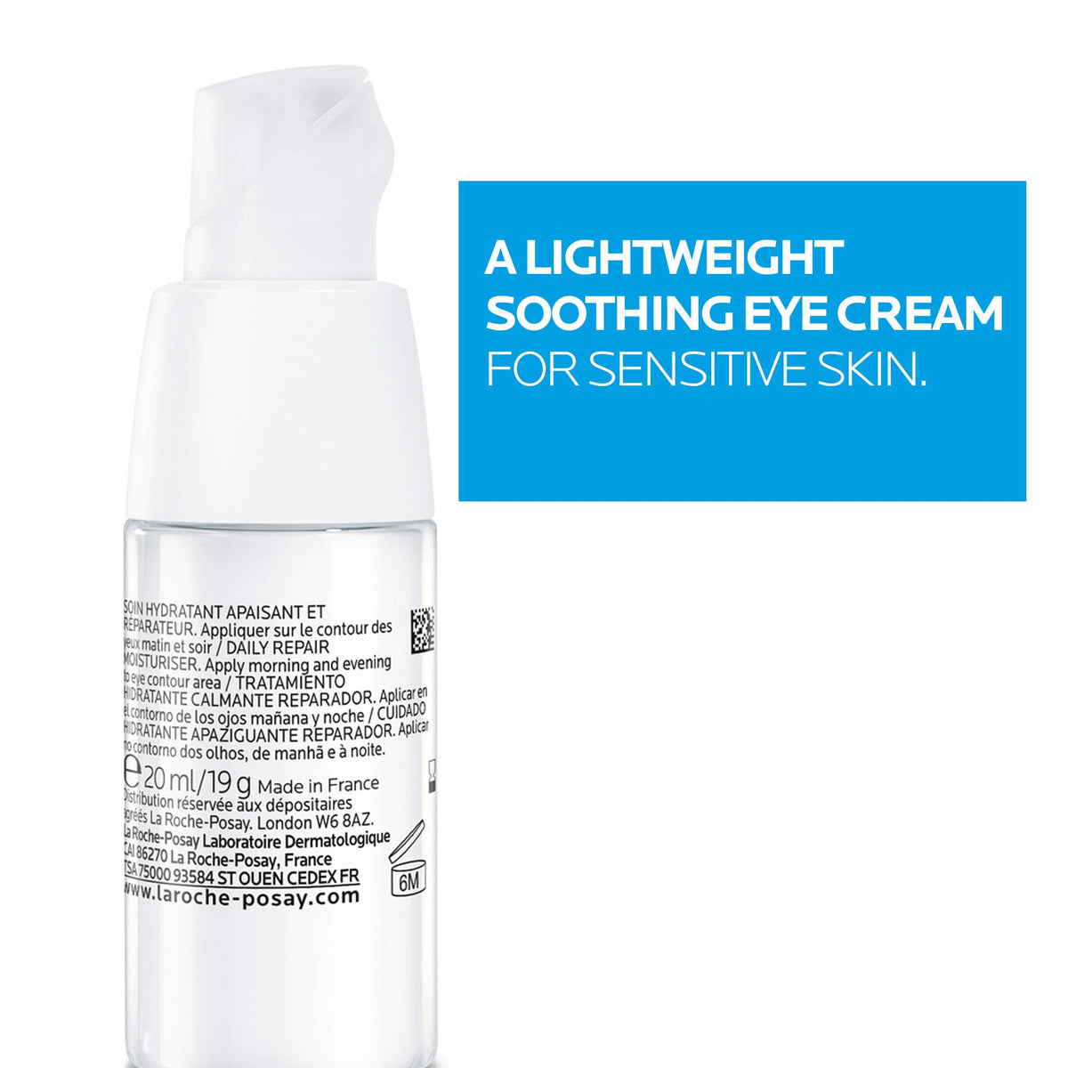 La Roche-Posay Toleriane Dermallergo Soothing Eye Cream - 48h Hydration, Barrier Repair | 20ml