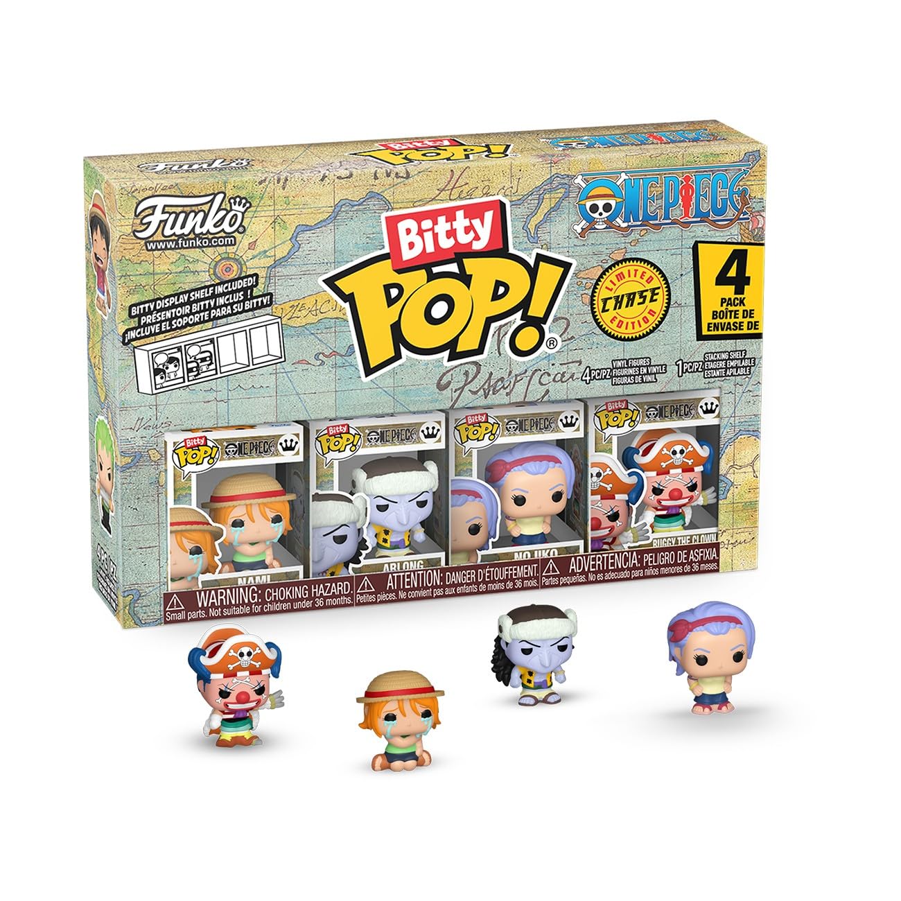 Funko Bitty Pop! One Piece Nami 4-Pack Vinyl Collectible Figures | 0.9-inch | Chase Variant Odds 1