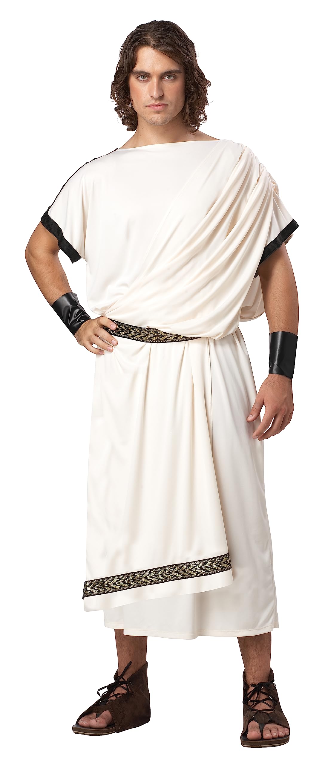 California Costumes Men's Deluxe Classic Toga Costume | White | One Size