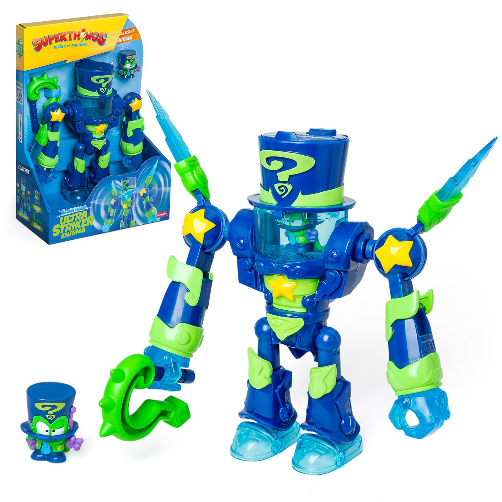 SUPERTHINGS RIVALS OF KABOOM Enigma's Ultra Striker Robot Playset | Exclusive Enigma Figure | Ages 3+ 1