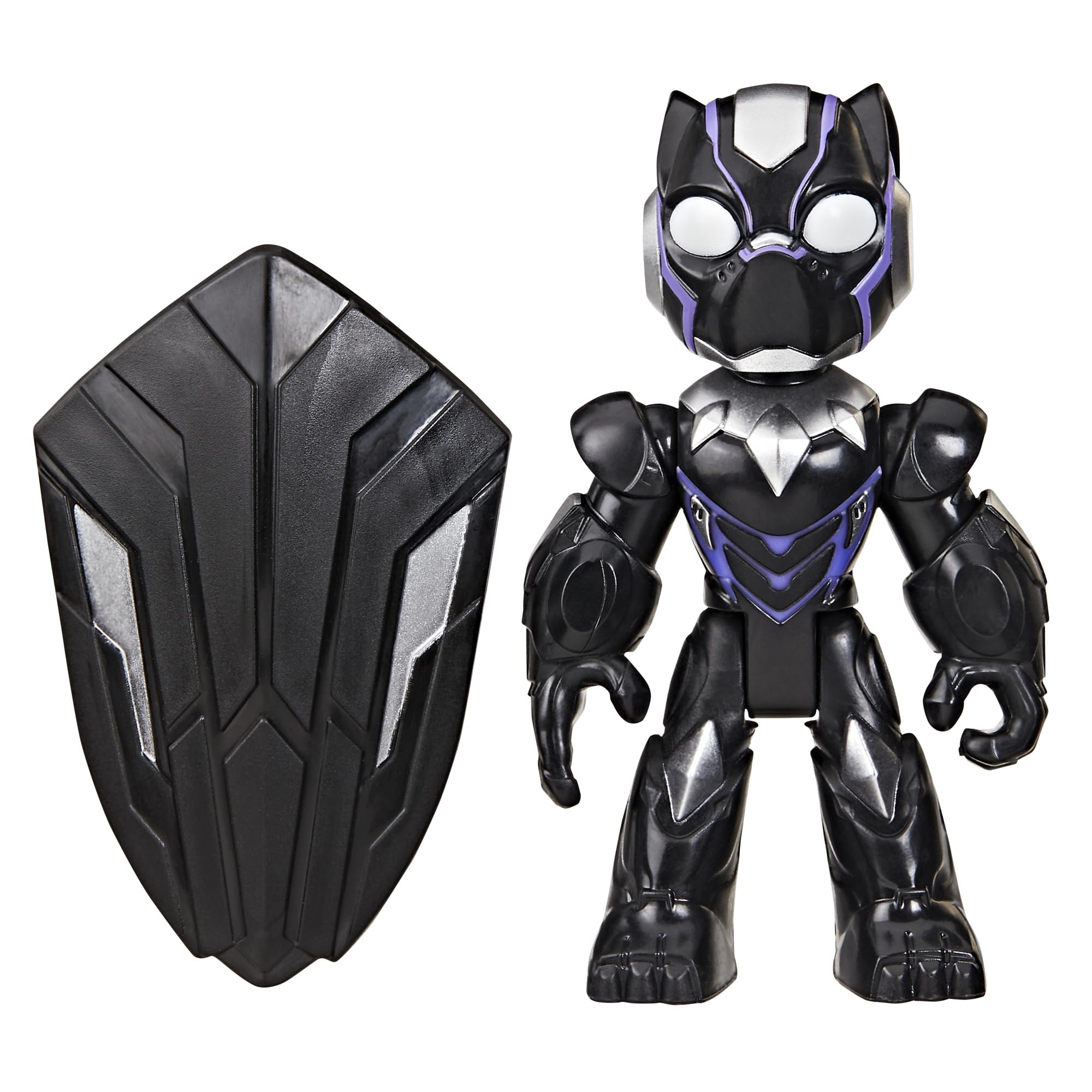 Marvel Iron Man and His Awesome Friends Black Panther Action Figure - 3-Inch Poseable Toy with Shield for Ages 3+ 2