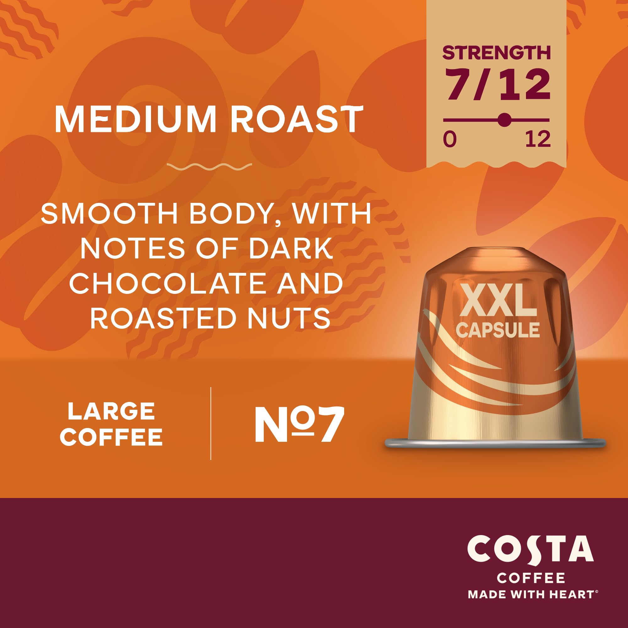 L"OR - Costa Smooth Medium Roast XXL Coffee Pods (Pack of 5, 50 Capsules) 2
