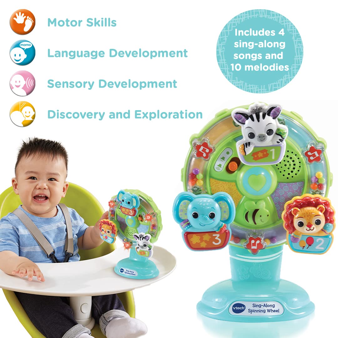 VTech Baby Sing Along Spinning Wheel - Sensory Development & Motor Skills | Ages 6-24 Months 3