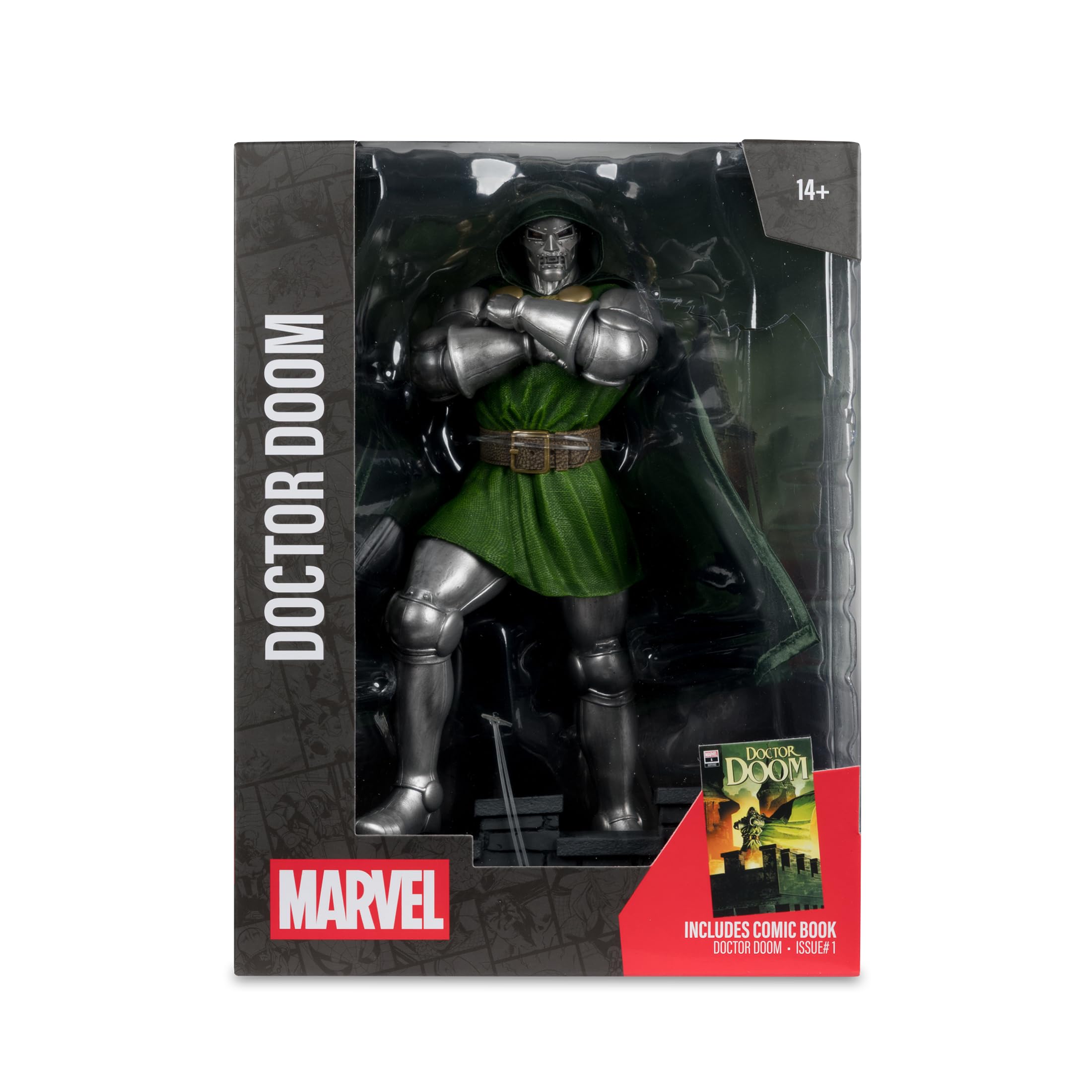 McFarlane Marvel Doctor Doom 1:6 Scale Collectible Figure - 11" Tall | Includes Comic Reprint 5