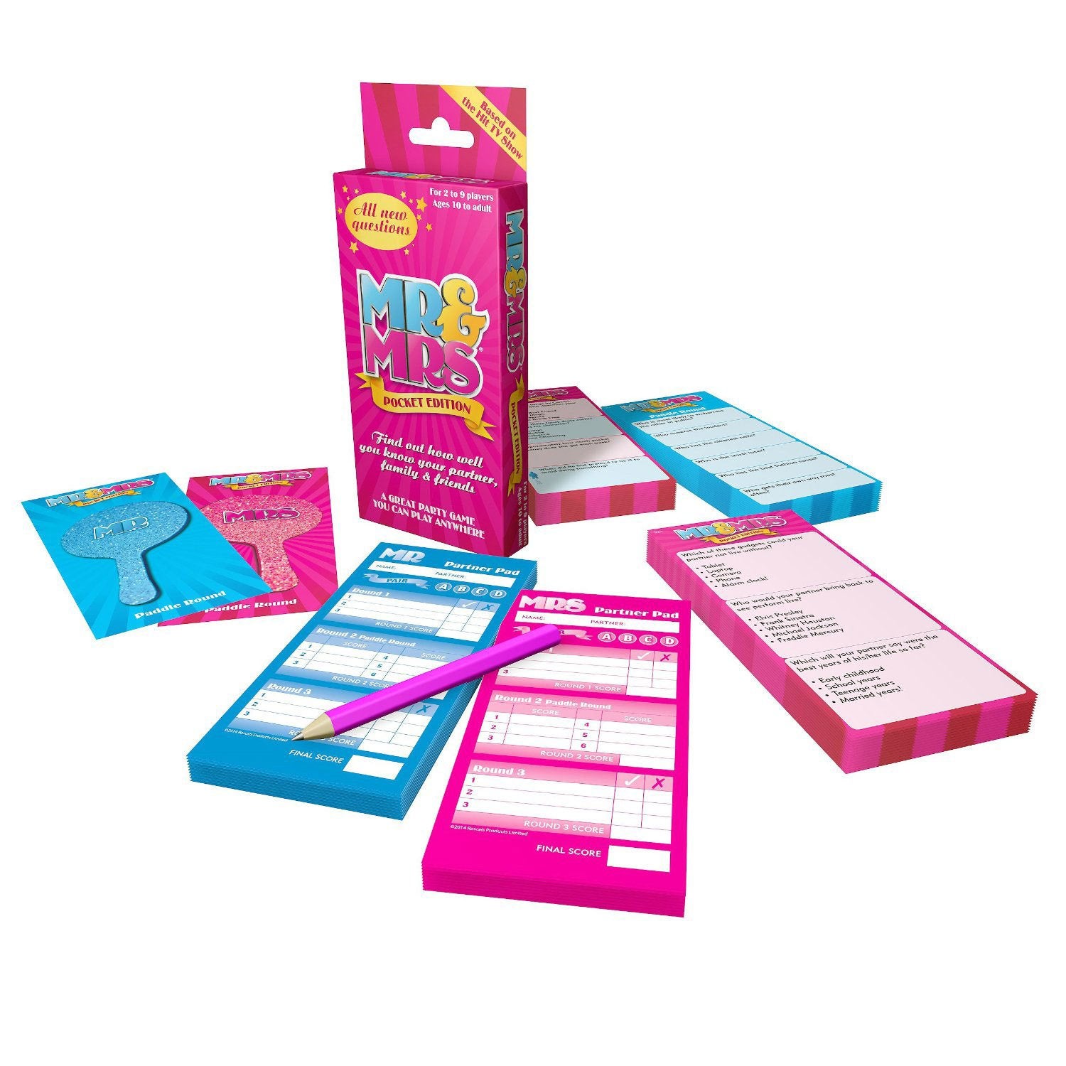 Rascals Mr & Mrs Pocket Edition Travel Party Card Game - Ages 10+, 2-9 Players 2