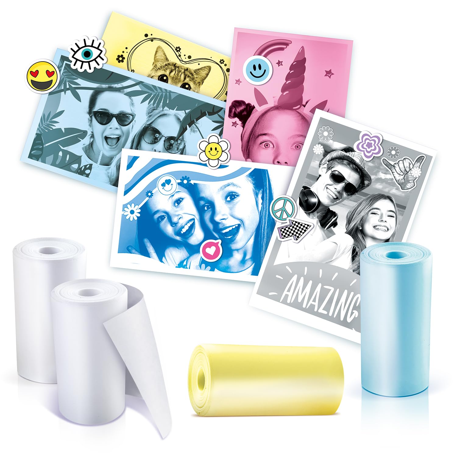 Canal Toys Photo Creator Instant Print Camera Refill Pack | 8 Thermal Rolls & 2 Sticker Sheets 4