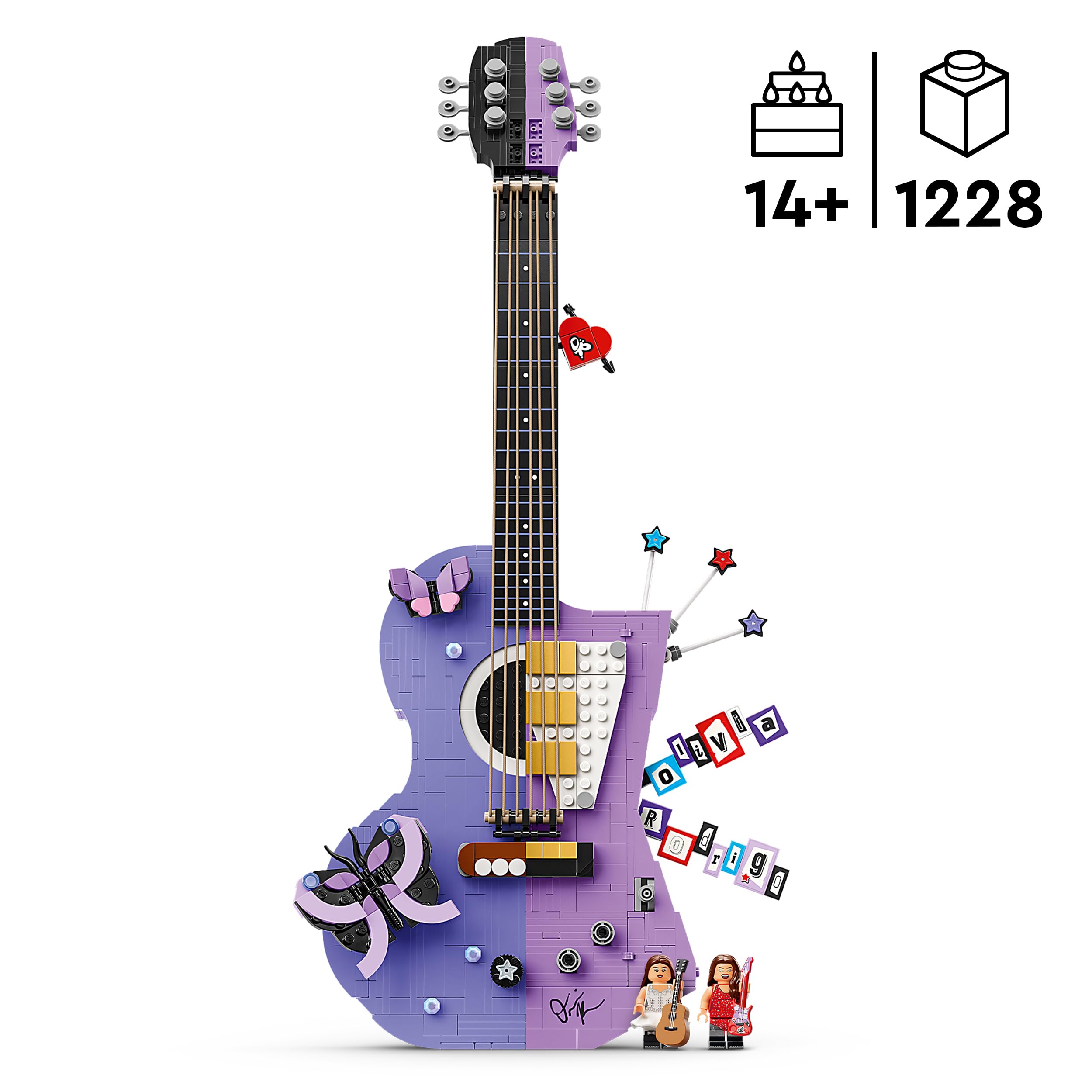 LEGO Editions Olivia Rodrigo's Dual Guitar Building Set - 2 Minifigures | Ages 14+ 2