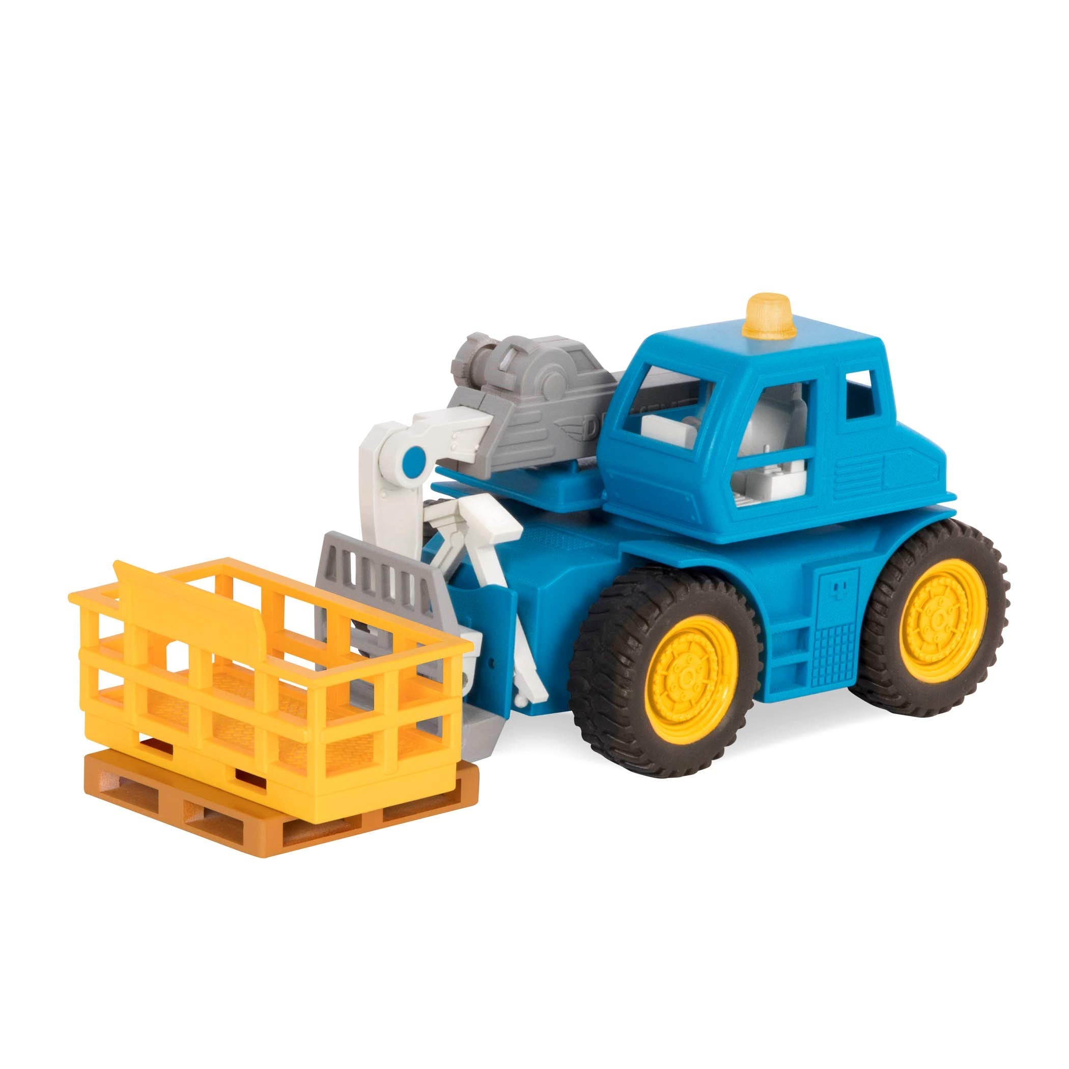 Driven by Battat Micro Telehandler - Toy Crane Truck with Extendable Arm, Lights & Sound 3