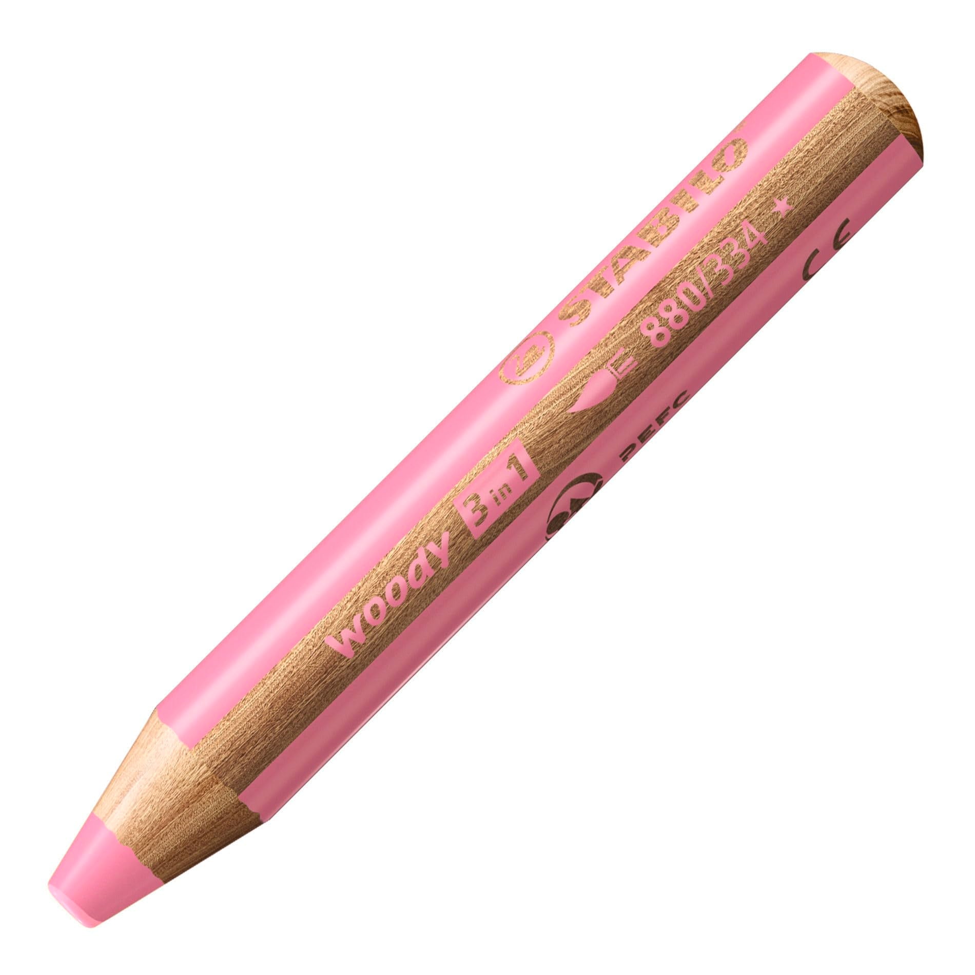 STABILO woody 3-in-1 Multi-Talented Pencil - Pack of 10 - Birthday Edition | Watercolour, Crayon, Pencil