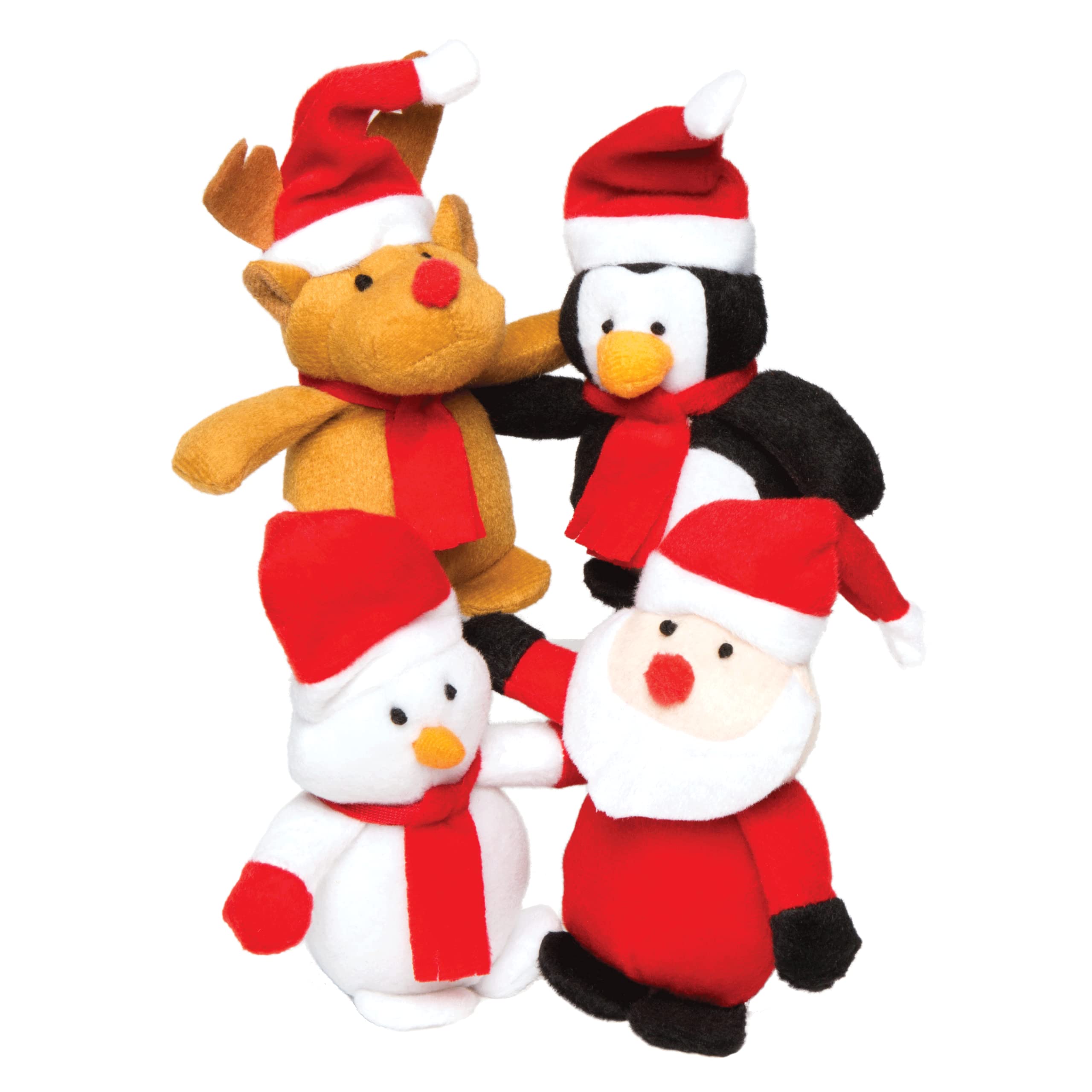 Baker Ross Christmas Bean Pals Cuddly Toys - 4 Assorted Plush Characters for Kids 9